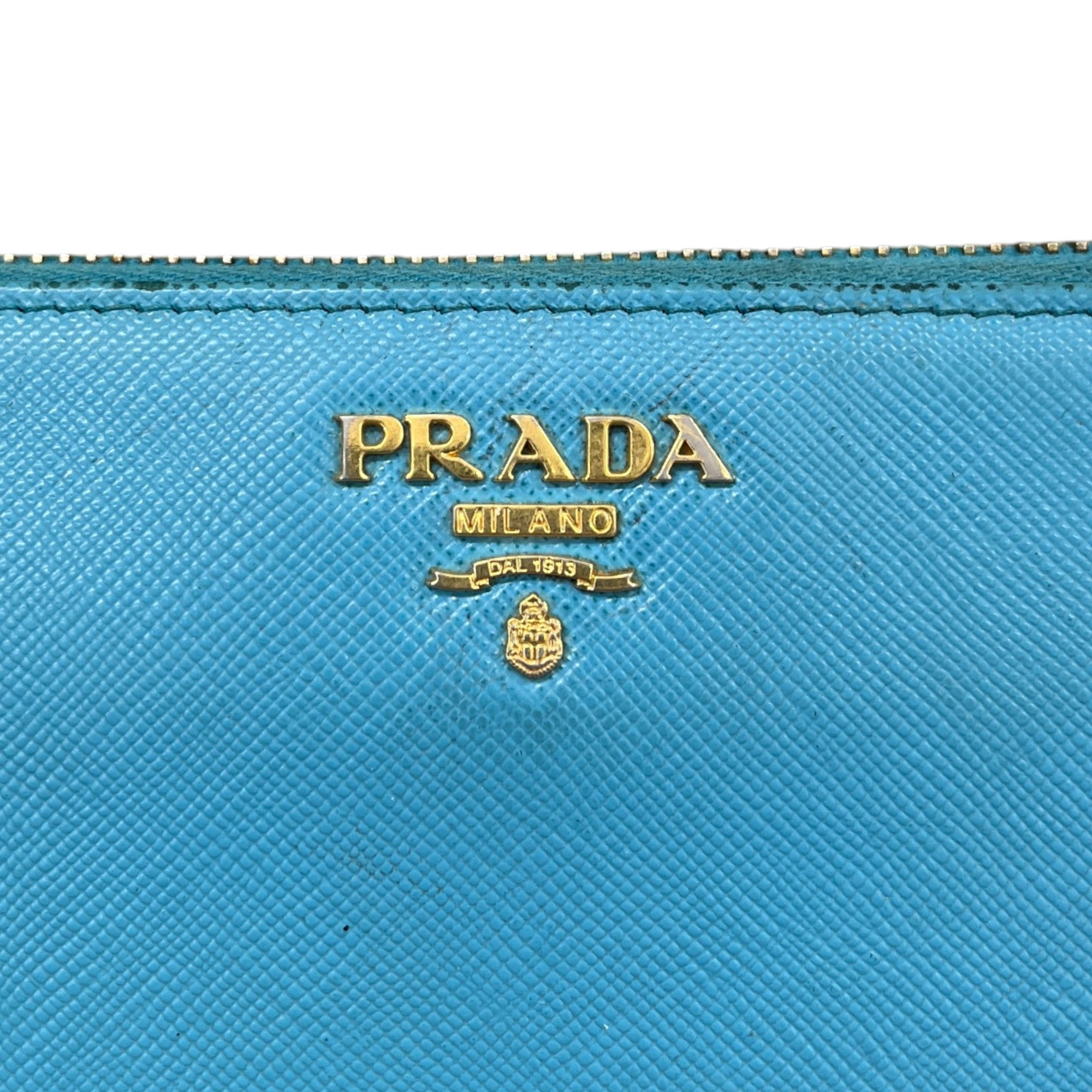 Women's Saffiano Zip Around Long Purse Blue