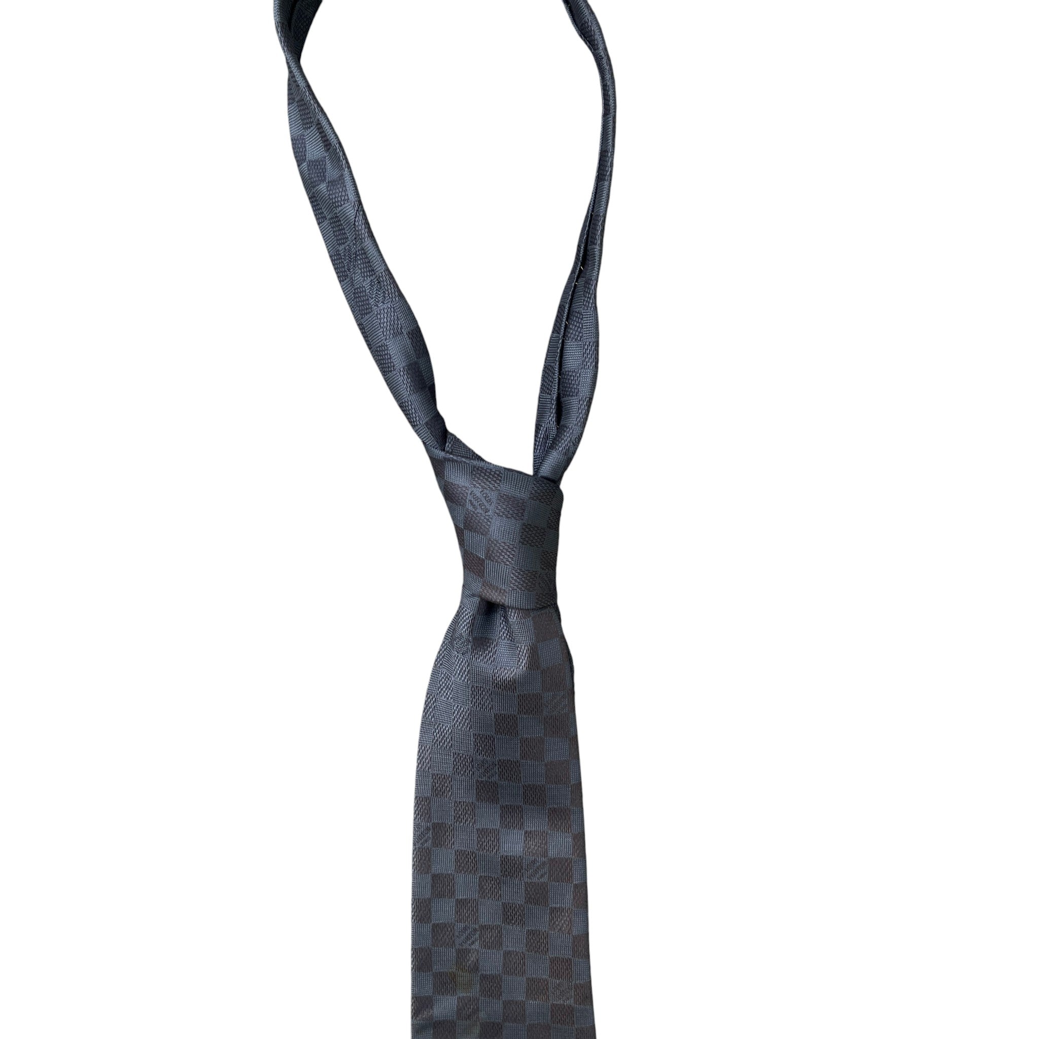 Men's Damier Tie Grey
