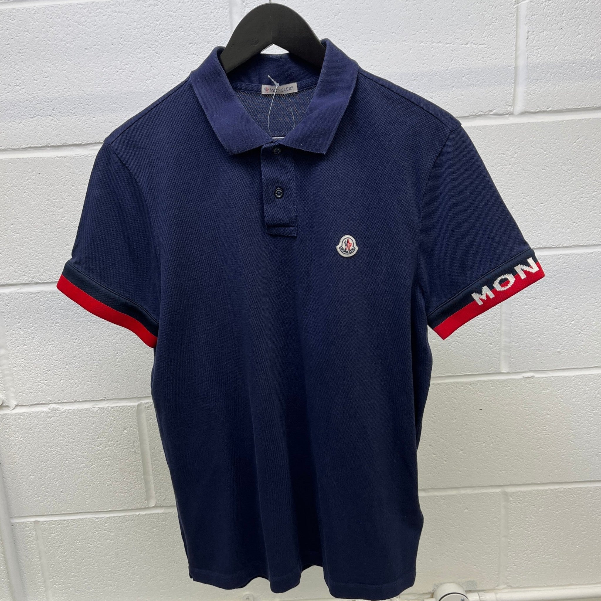 Men's Maglia Polo Shirt Navy Size L