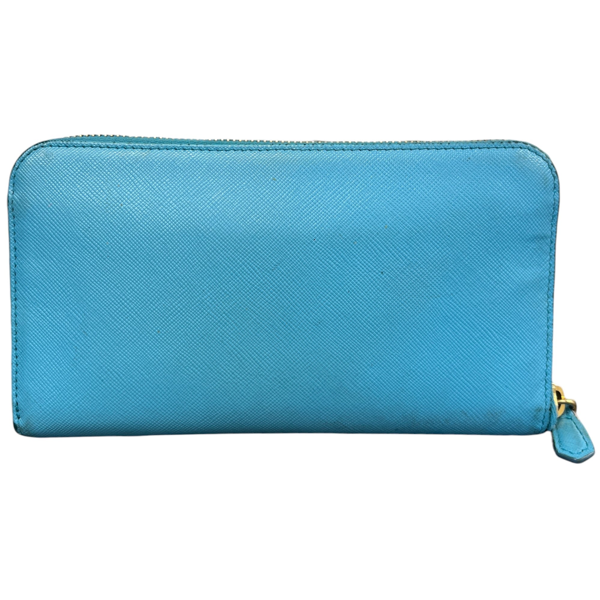 Women's Saffiano Zip Around Long Purse Blue