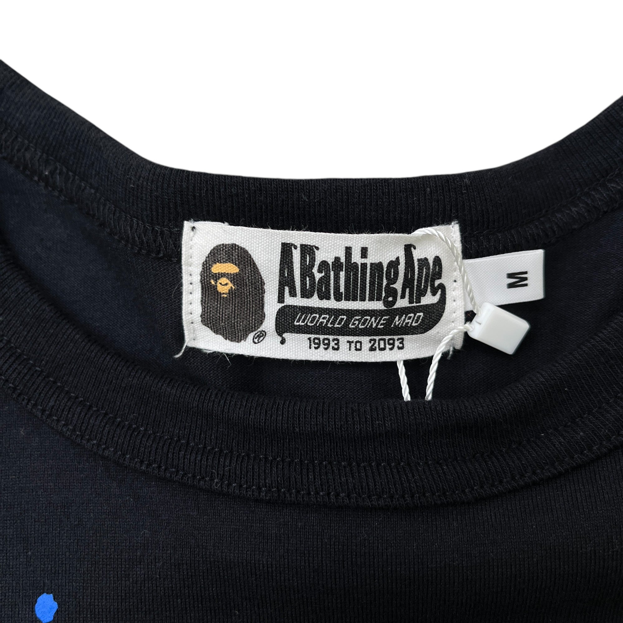 Men's Paint Splatter T-Shirt Black Size M