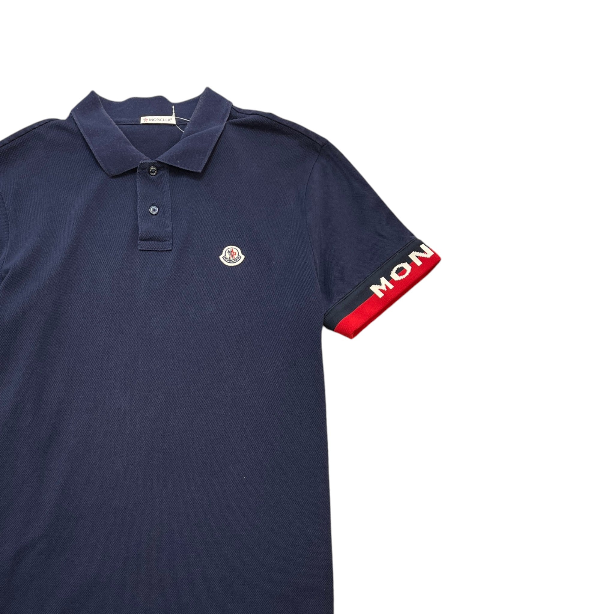 Men's Maglia Polo Shirt Navy Size L