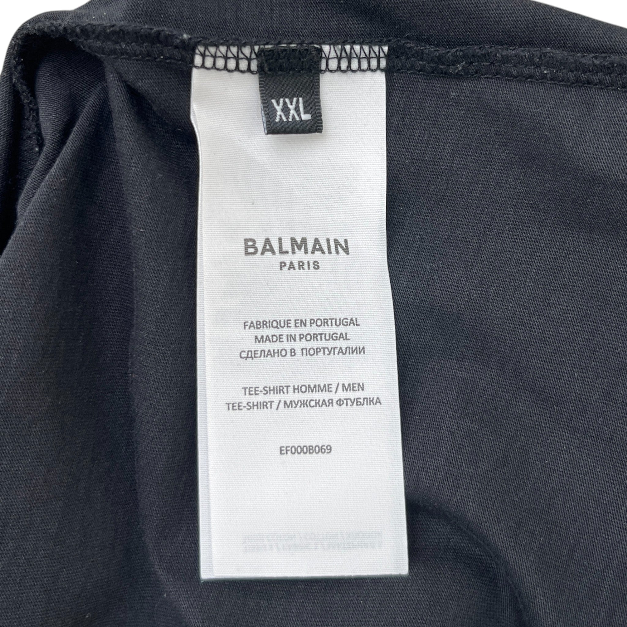 Men's Flock Logo T-Shirt Black Size XXL