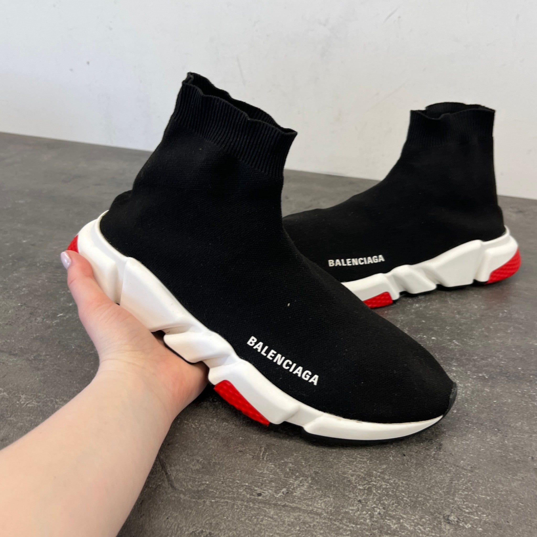 Men's Speed Sock High Trainers Black Size EU 42 / UK 8