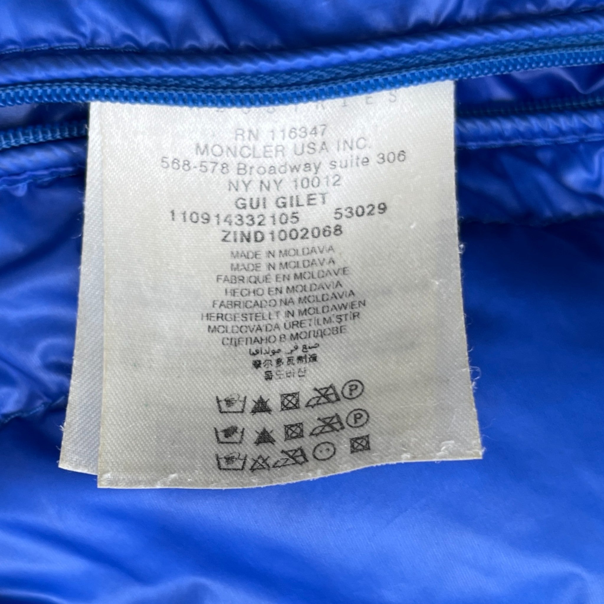 Men's Gui Gilet Blue Size 3 / L