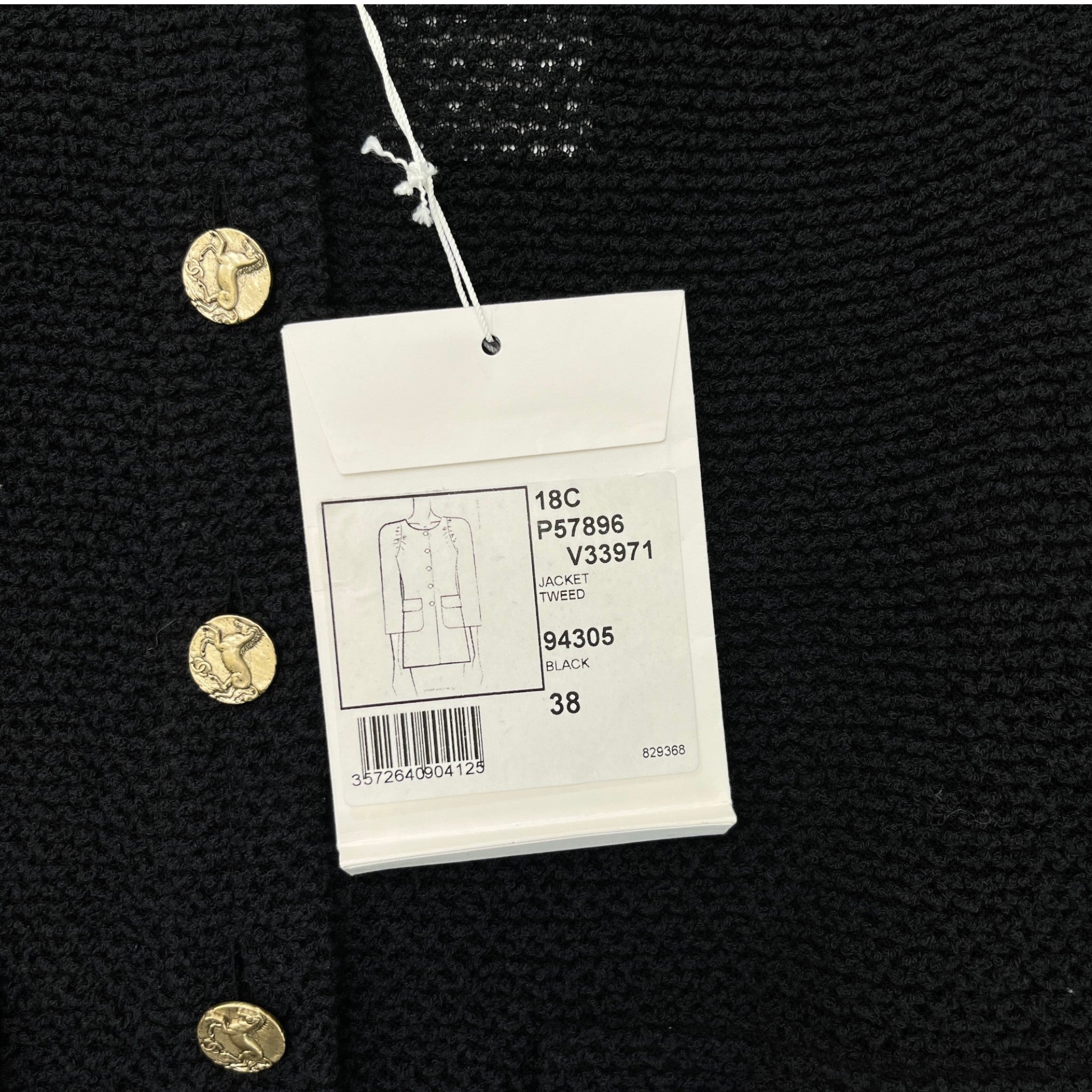 Women's Cruise Collection Tweed Jacket Black Size IT 38 / UK 6