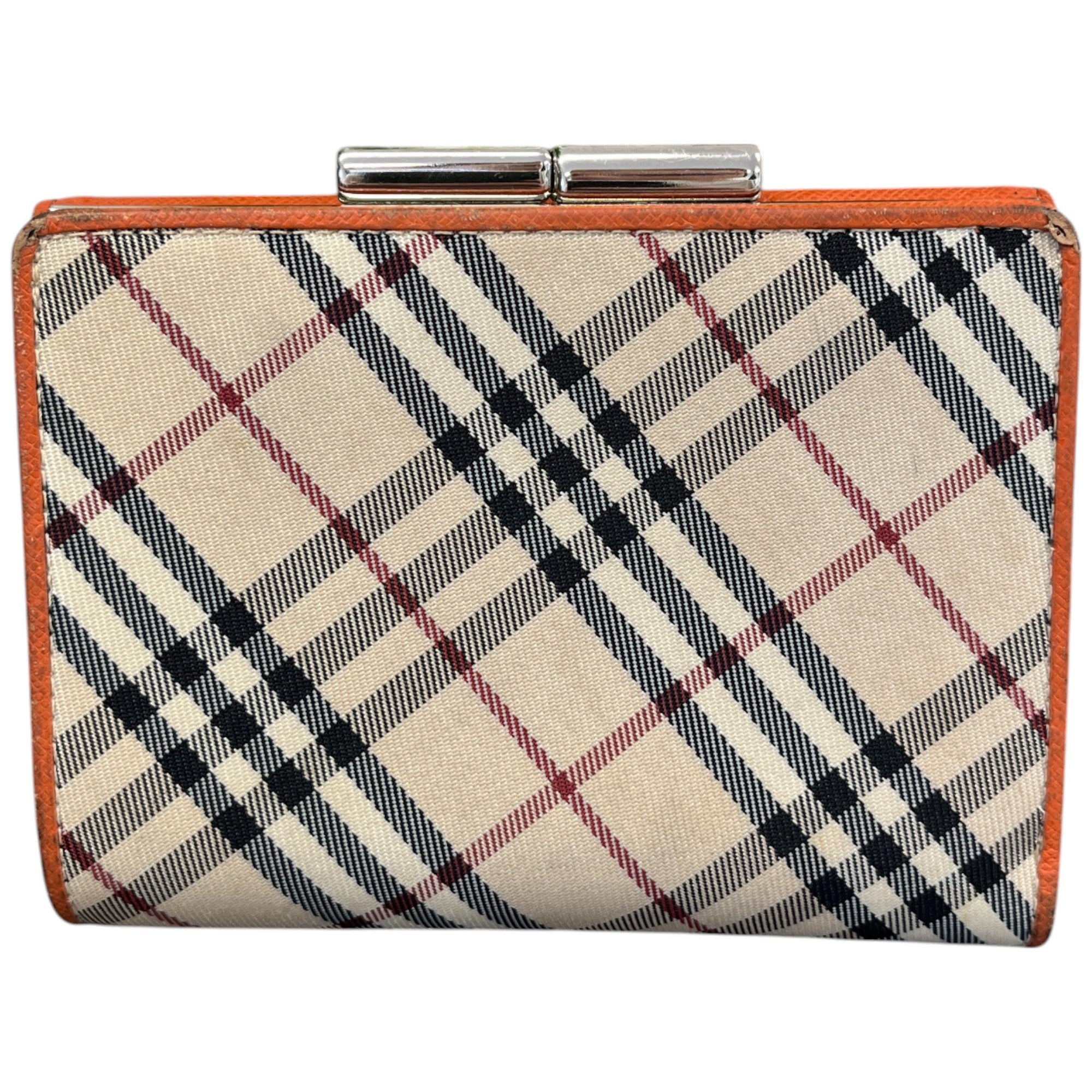 Women's Nova Check Kisslock Compact Purse Orange