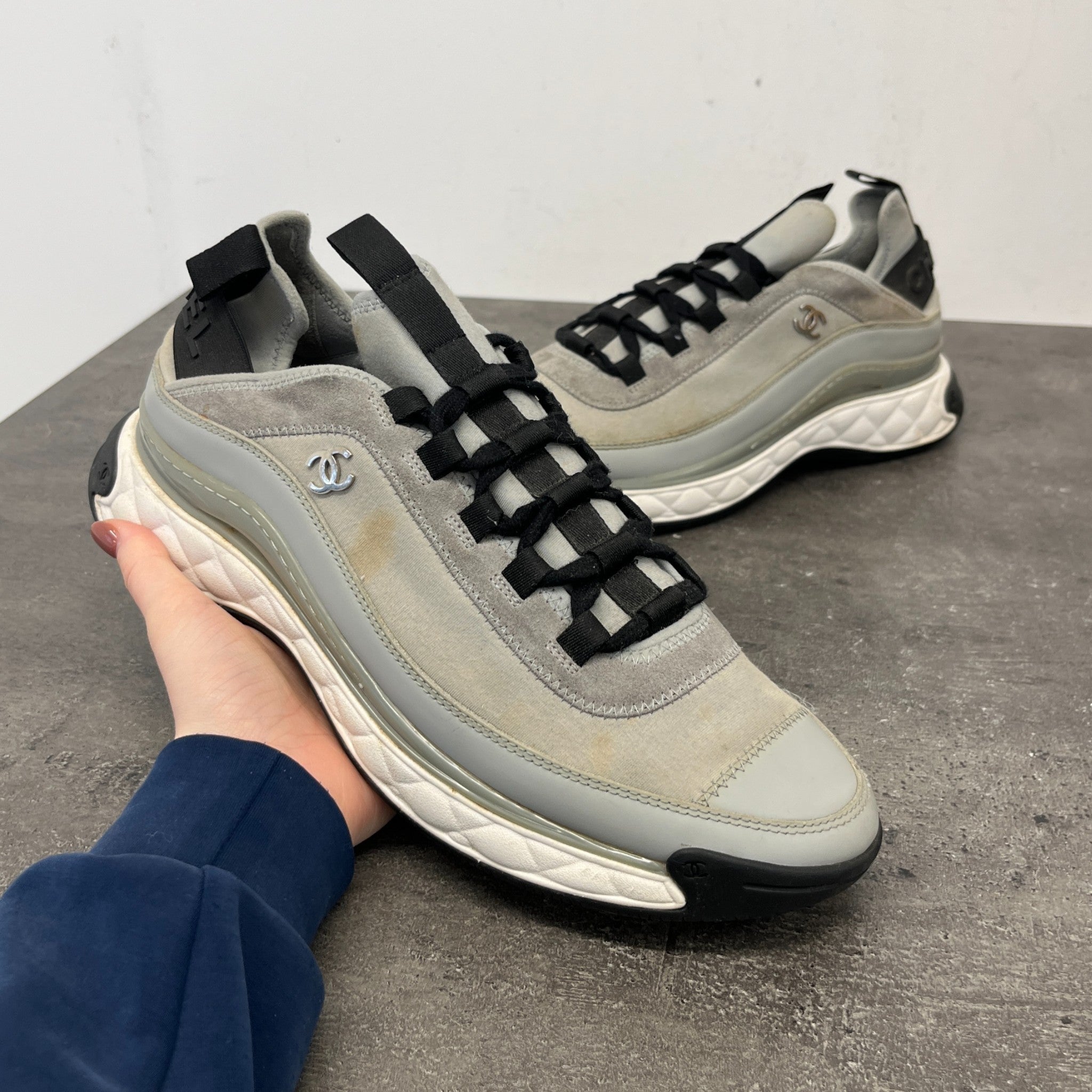 Men's Cc Runners Low Trainers Grey Size EU 42 / UK 8