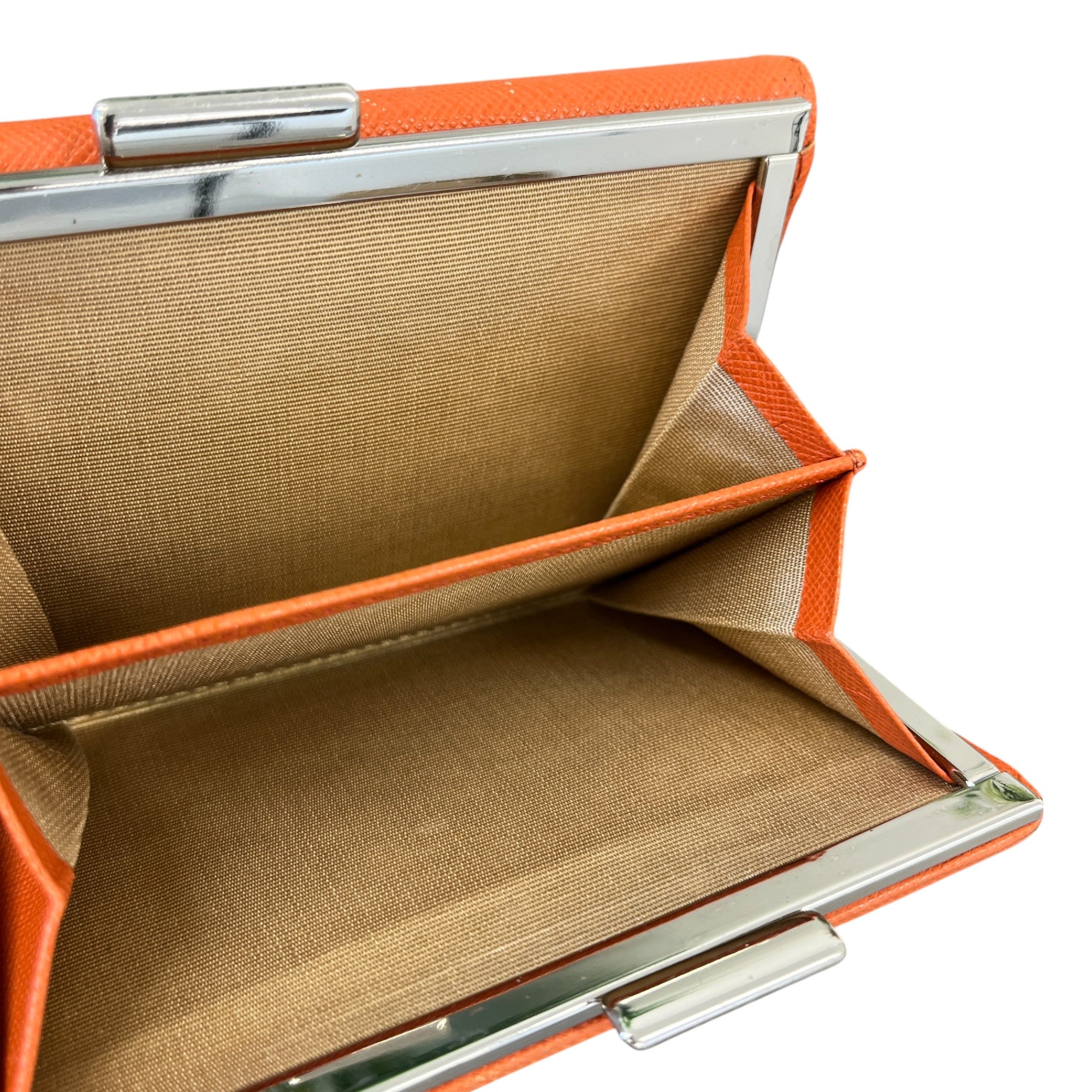 Women's Nova Check Kisslock Compact Purse Orange