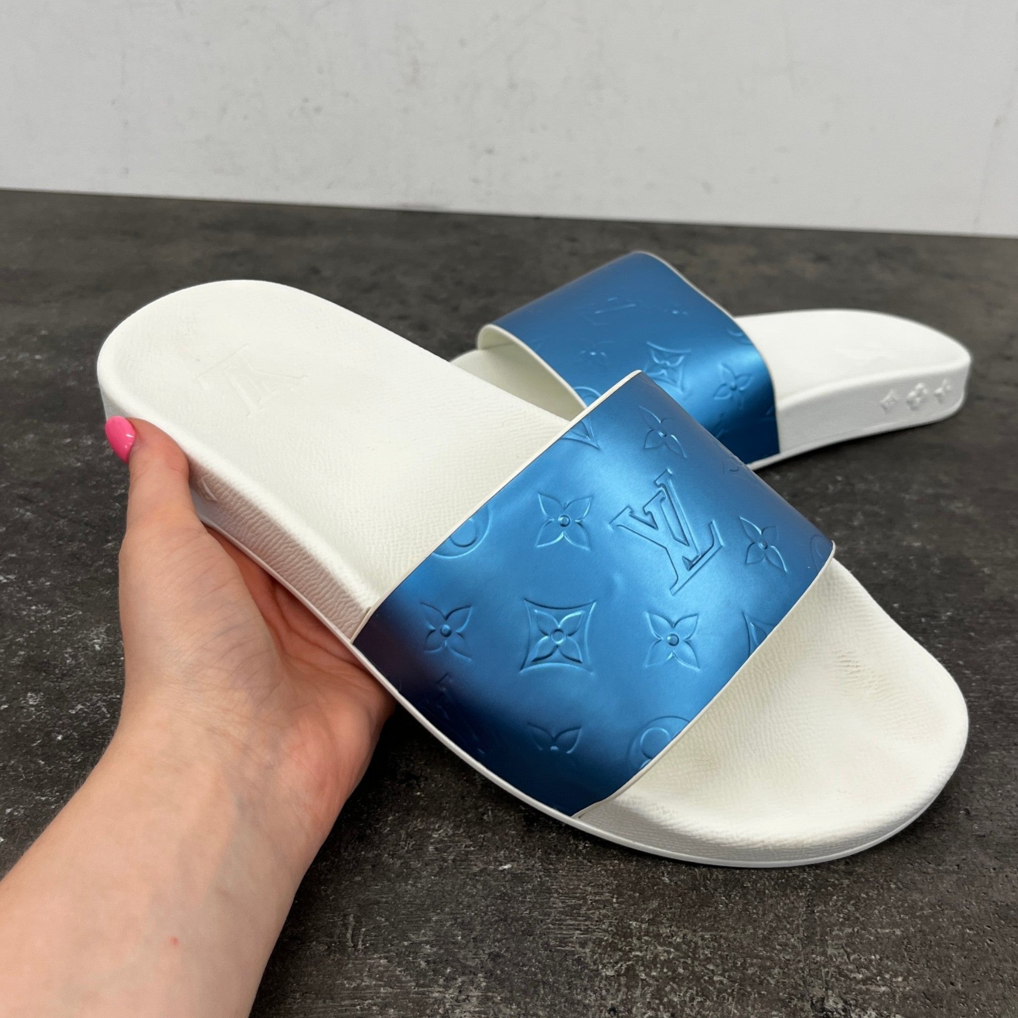Men's Waterfront Mule Slides White Size EU 42 / UK 8