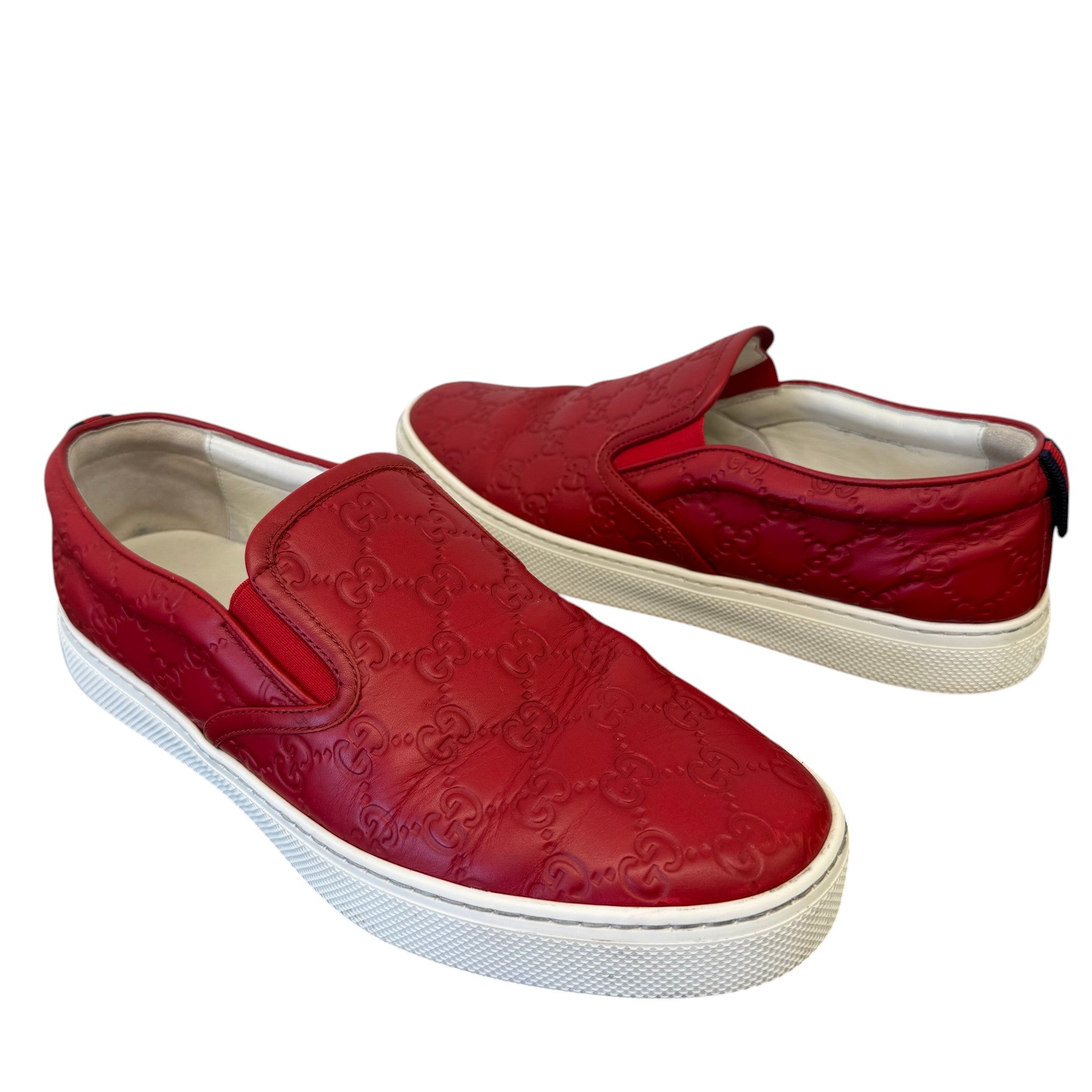 Men's Gg Supreme Loafers Red Size EU 43 / UK 9