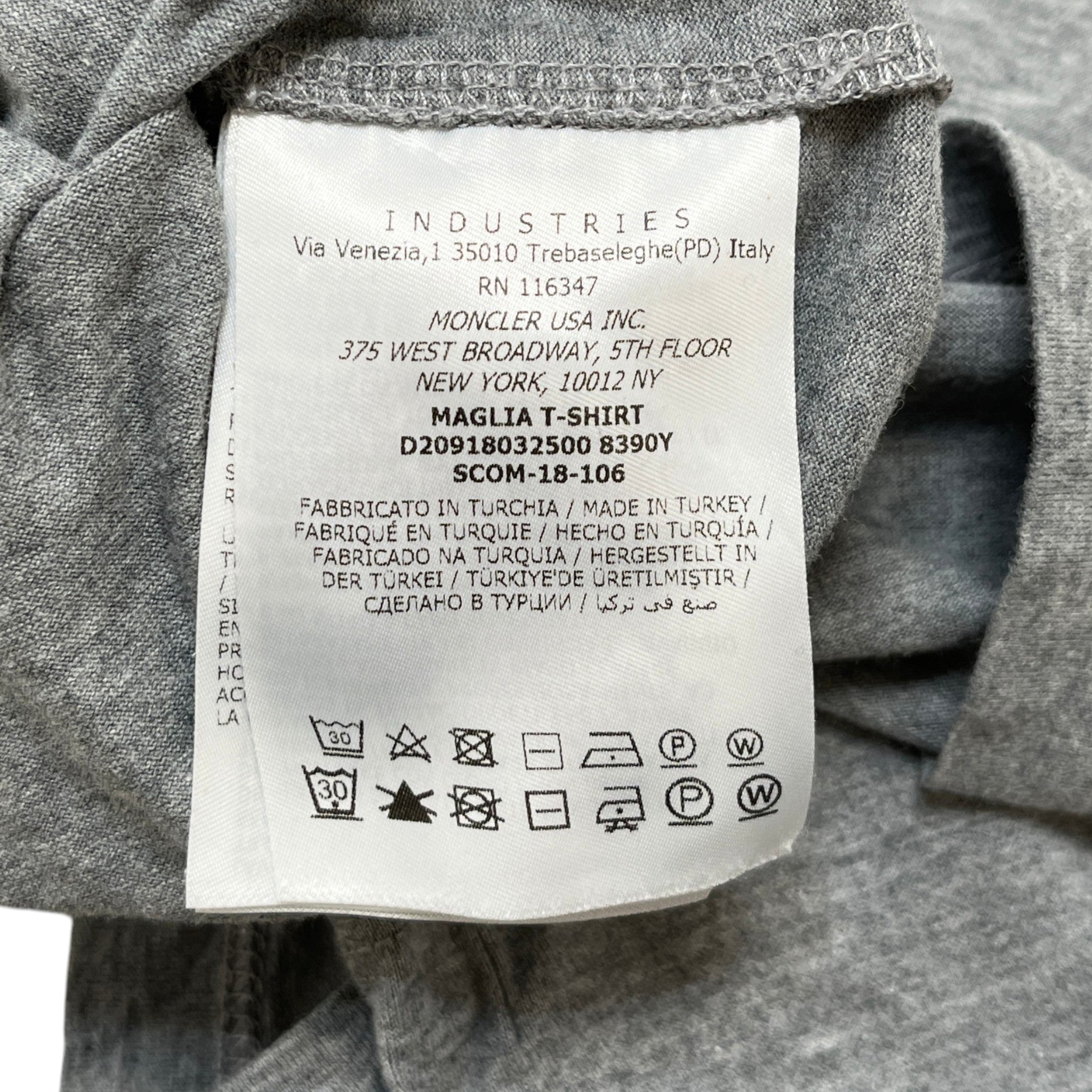 Men's Maglia T-Shirt Grey Size M
