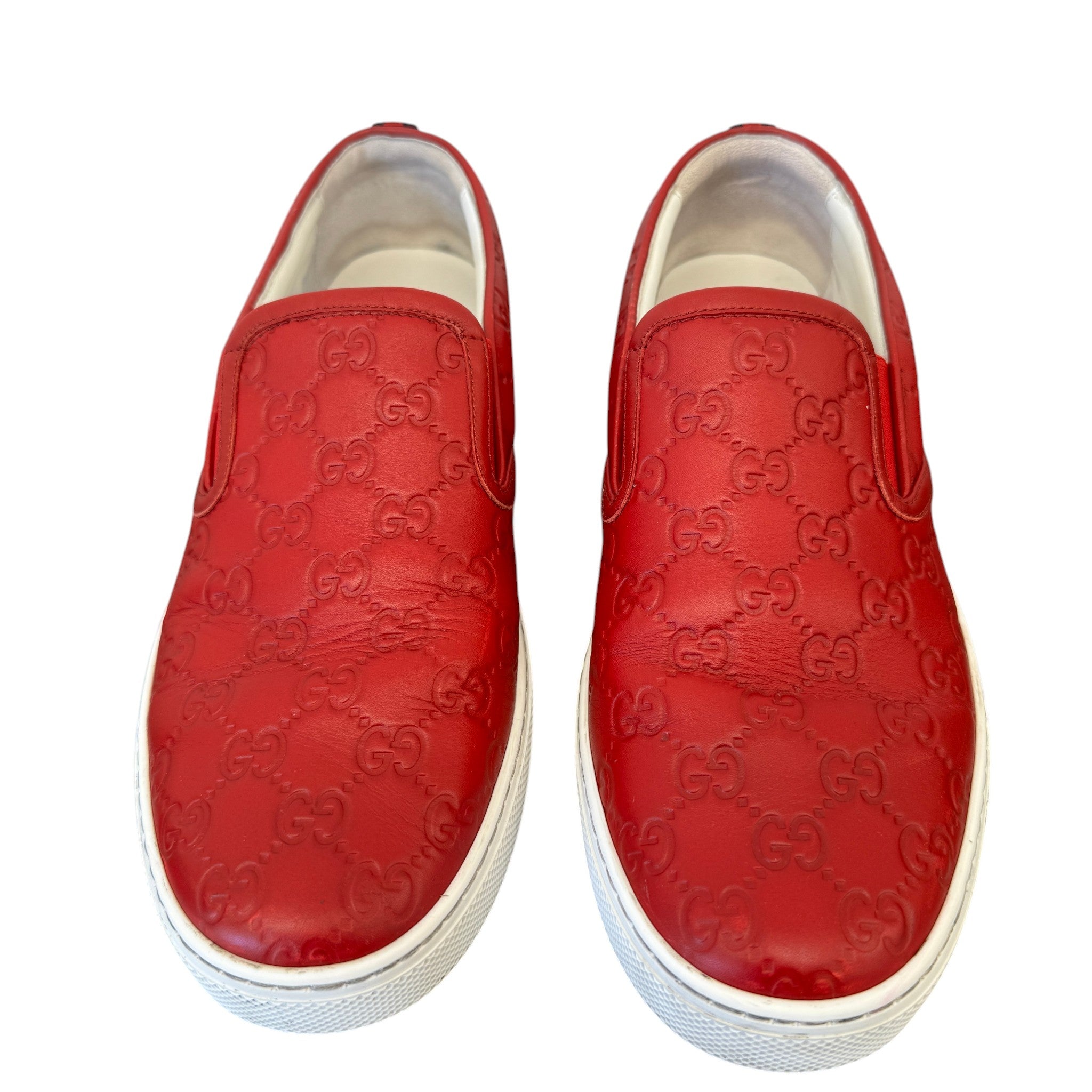 Men's Gg Supreme Loafers Red Size EU 43 / UK 9