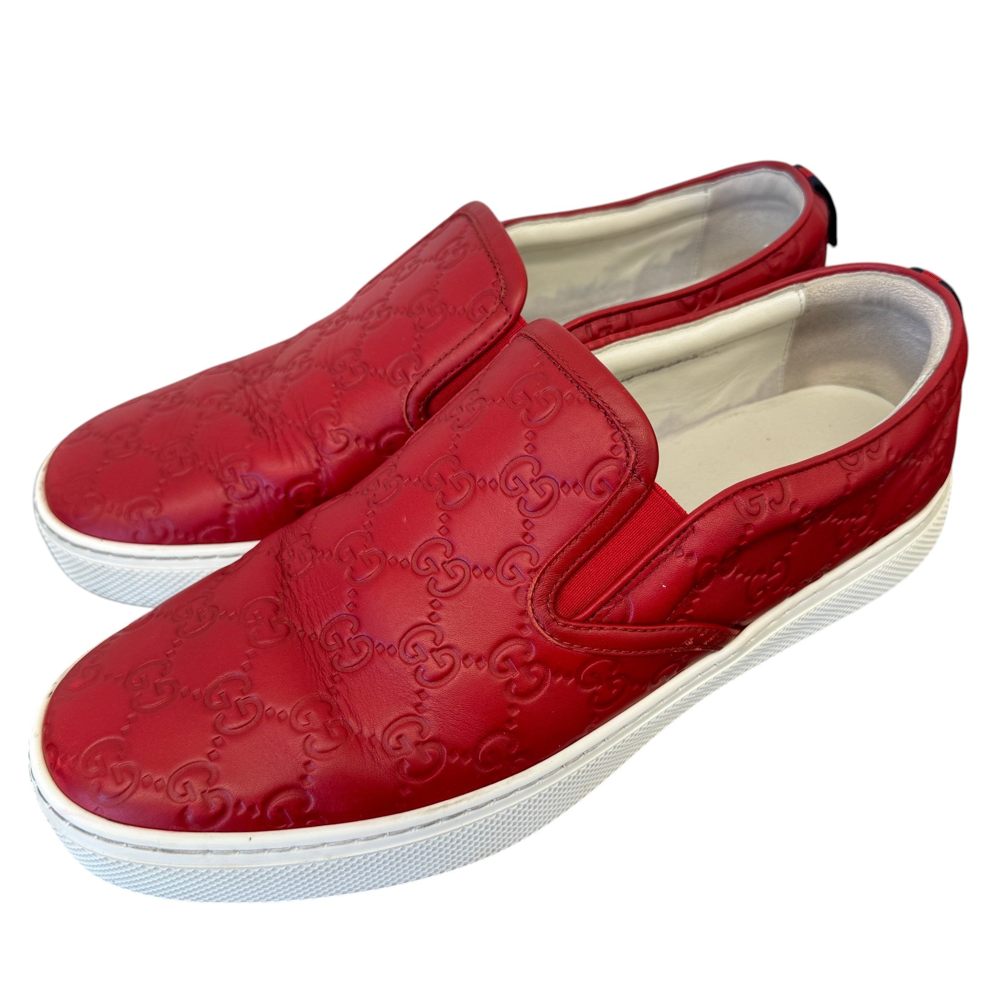 Men's Gg Supreme Loafers Red Size EU 43 / UK 9