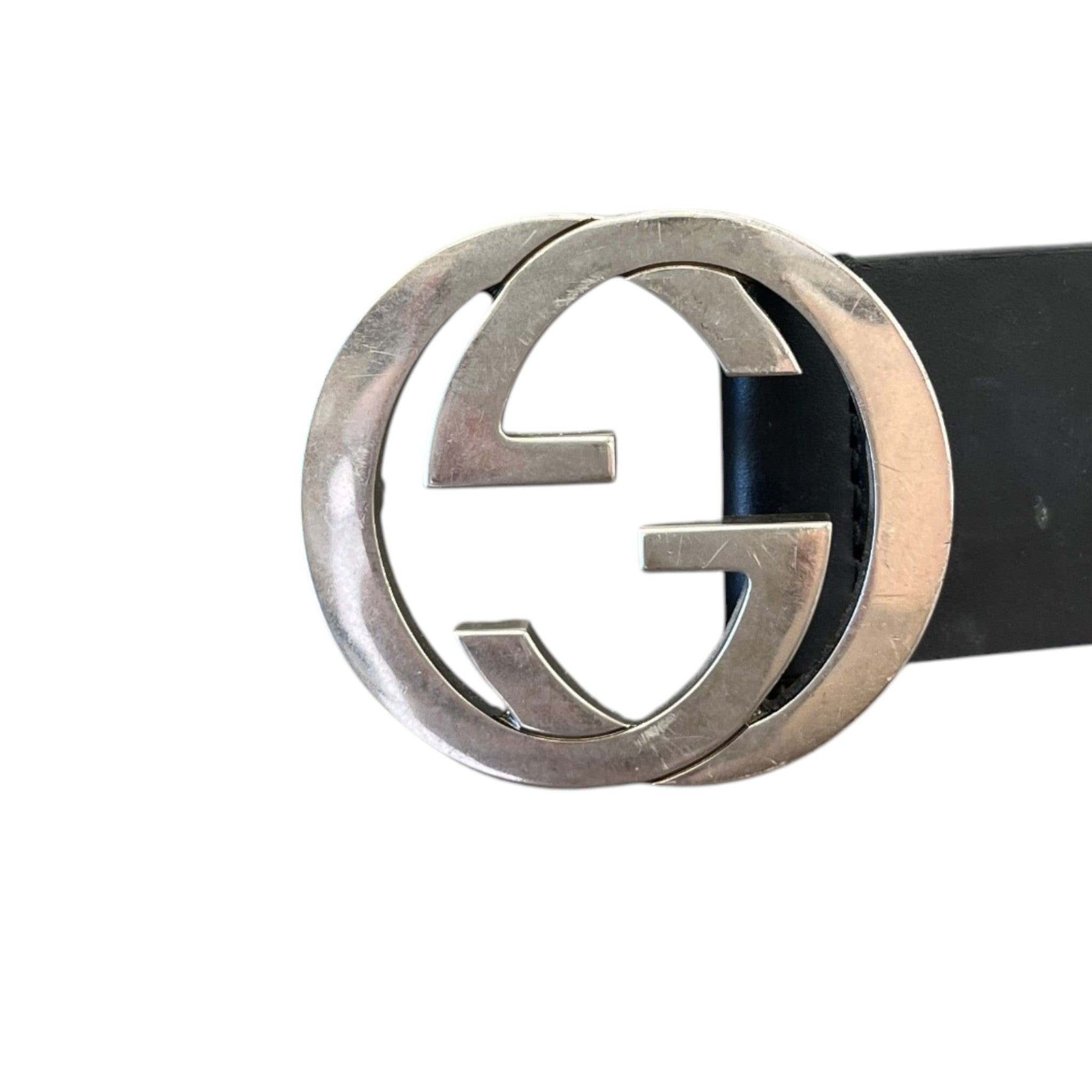 Men's Interlocking G Belt Black Size Waist 40"