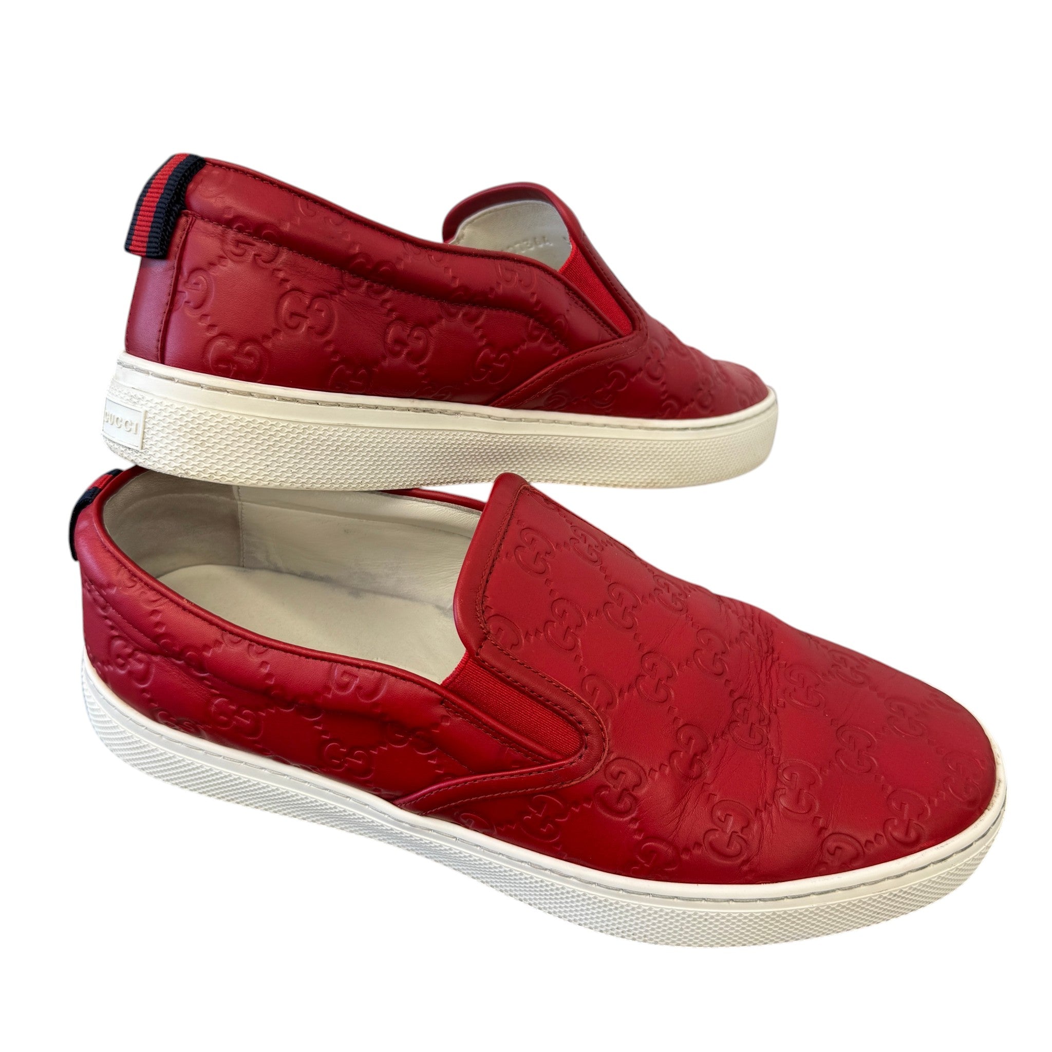 Men's Gg Supreme Loafers Red Size EU 43 / UK 9