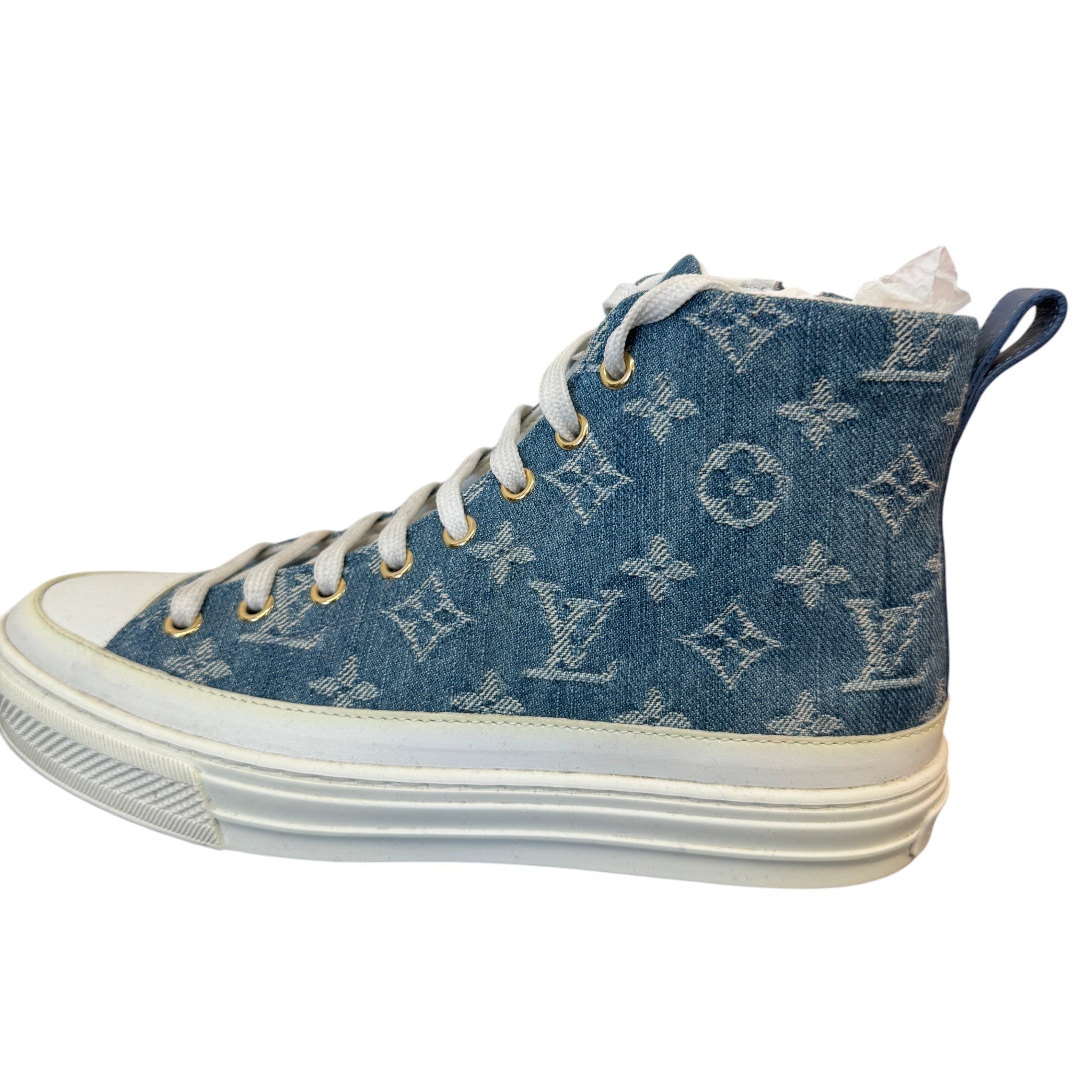 Women's Monogram Stellar Denim High Trainers Blue Size EU 37.5 / UK 4.5