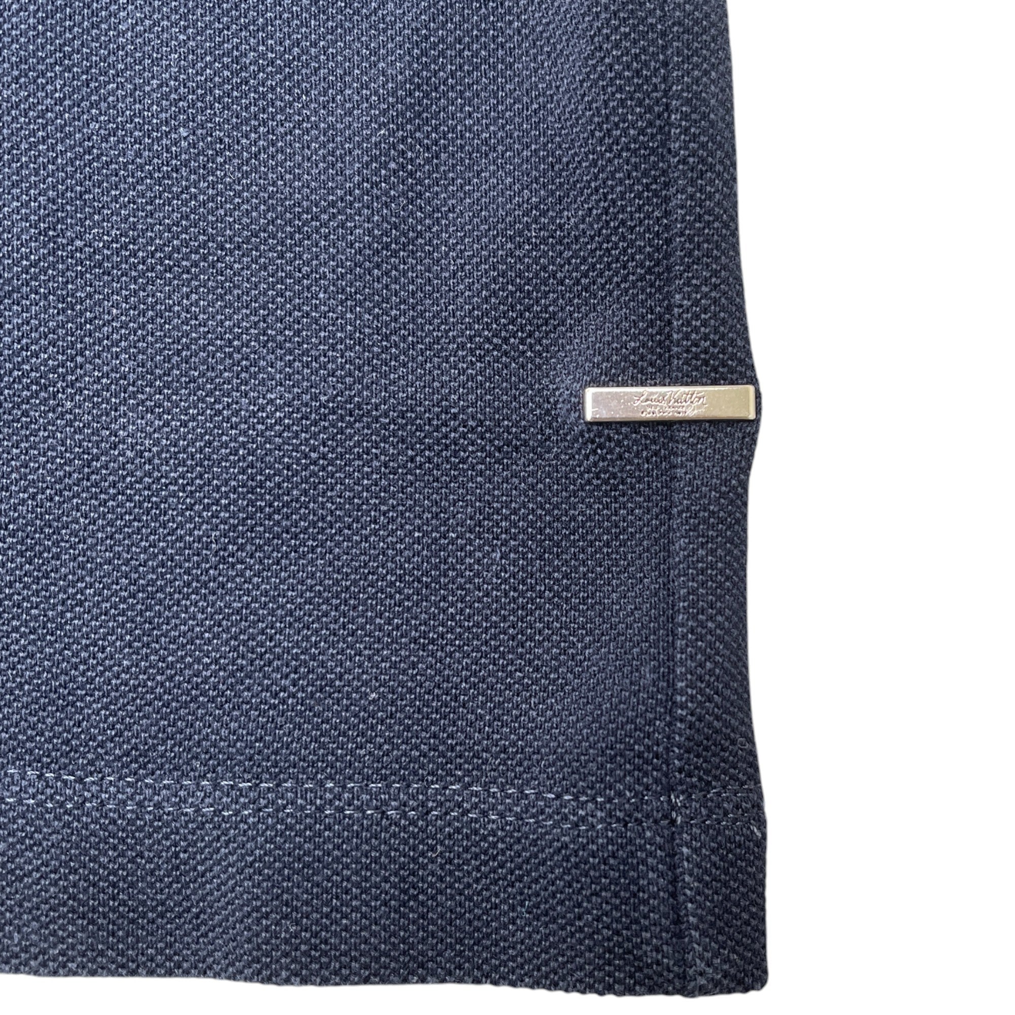 Men's Half Damier Pocket T-Shirt Navy Size XS