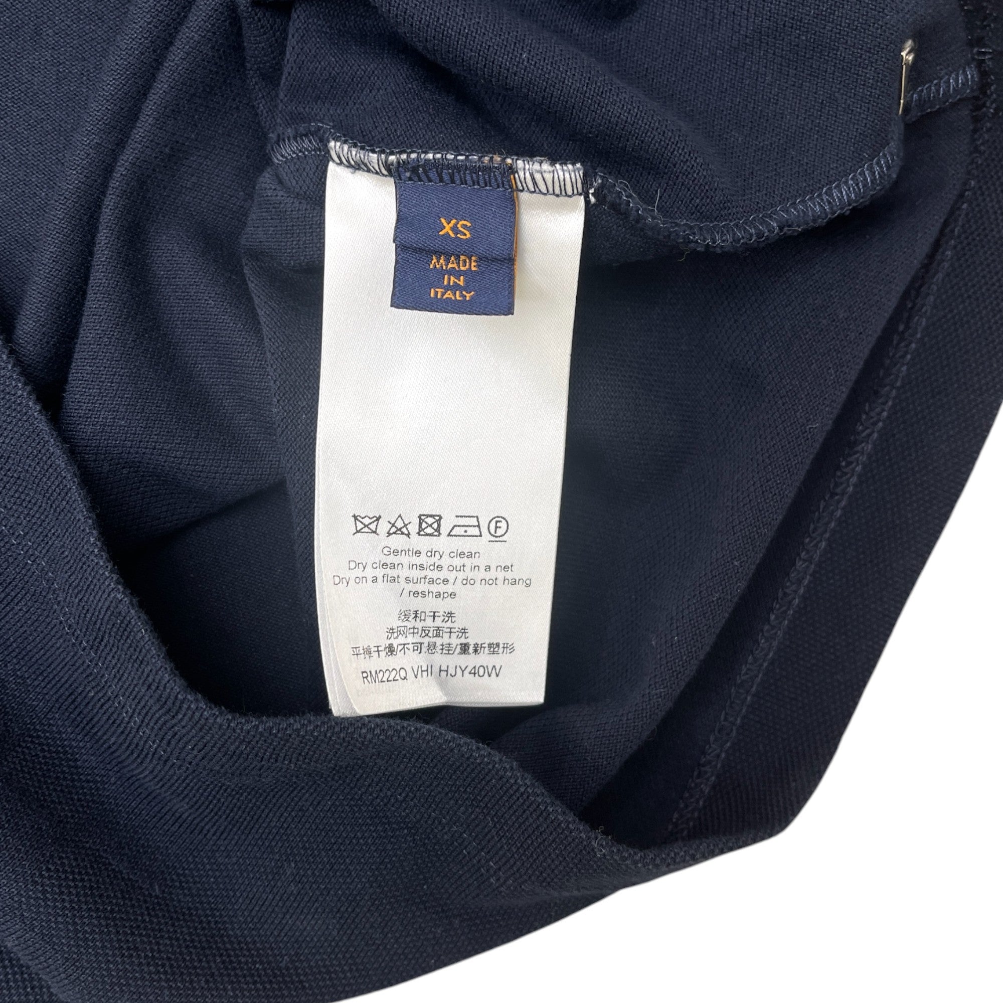 Men's Half Damier Pocket T-Shirt Navy Size XS