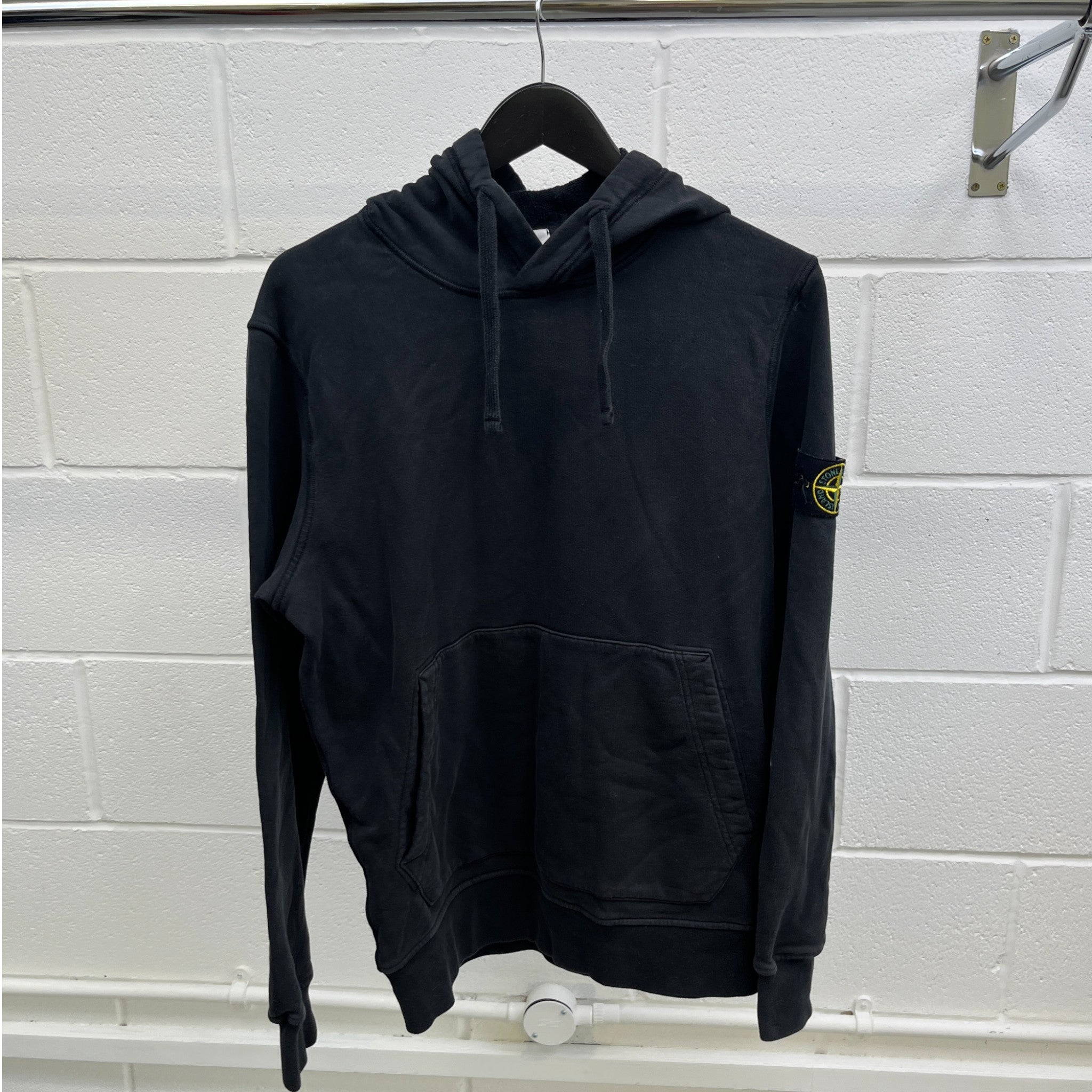 Men's Applique Logo Hoodie Black Size M