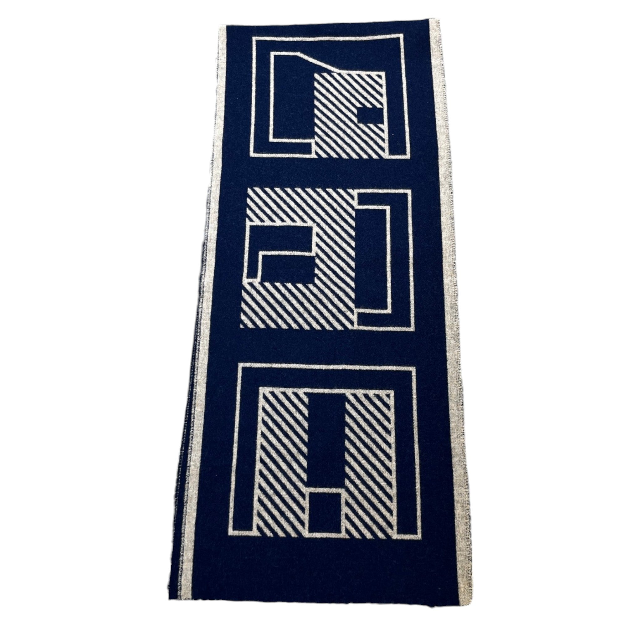 Men's Casaque Lettres Au Carre Scarf Blue