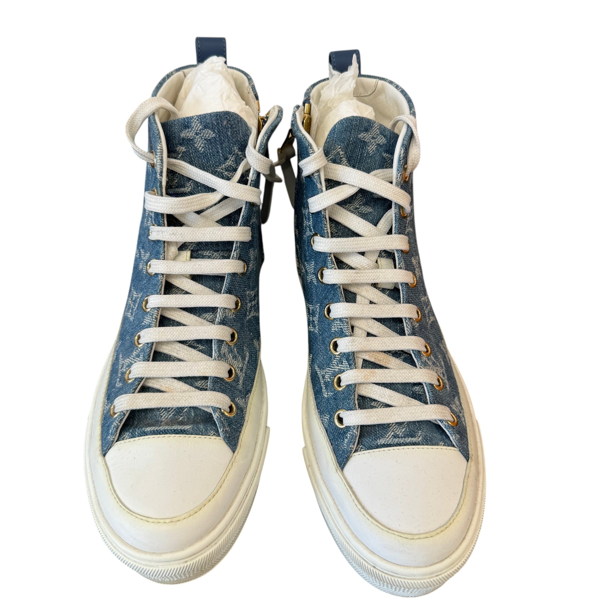 Women's Monogram Stellar Denim High Trainers Blue Size EU 37.5 / UK 4.5