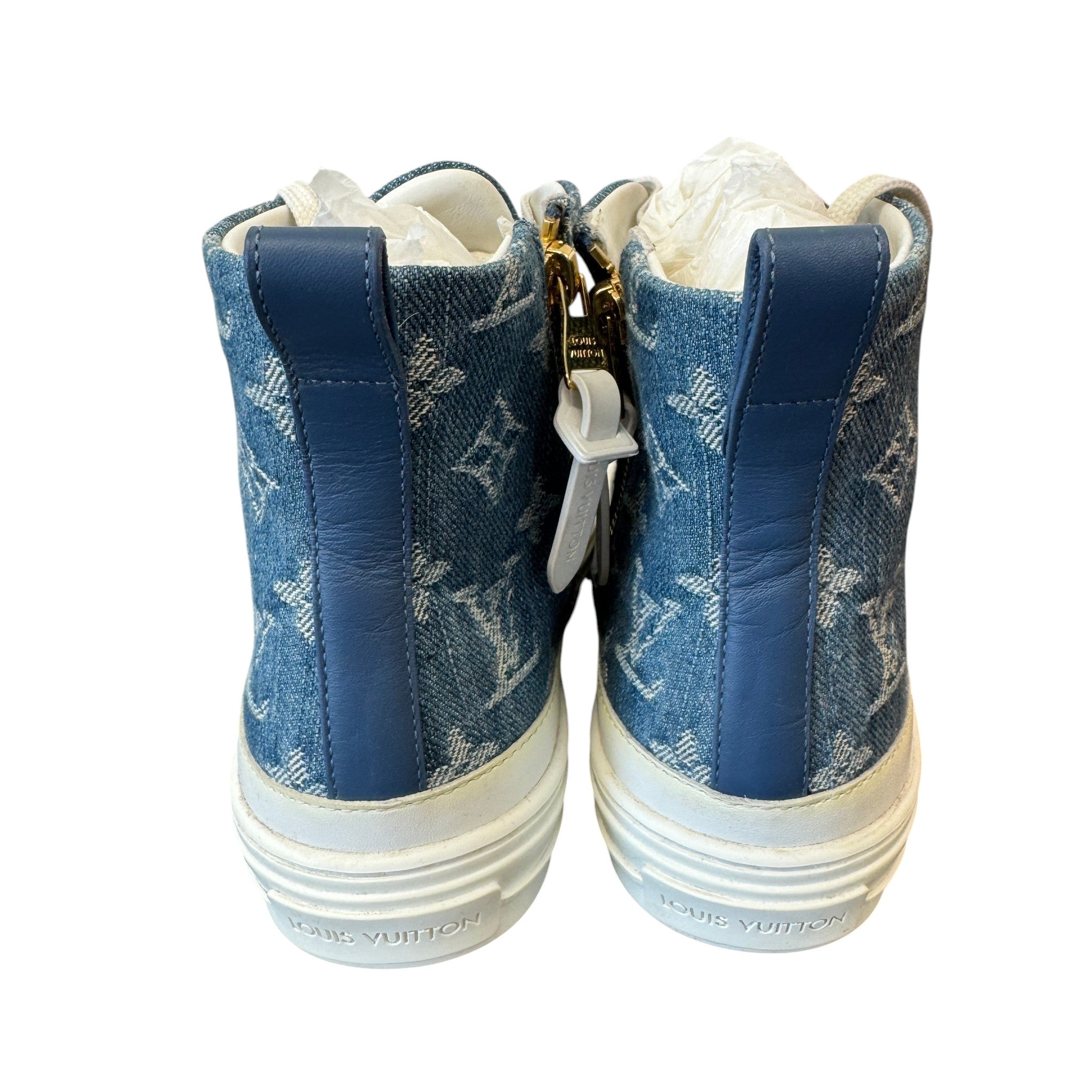 Women's Monogram Stellar Denim High Trainers Blue Size EU 37.5 / UK 4.5
