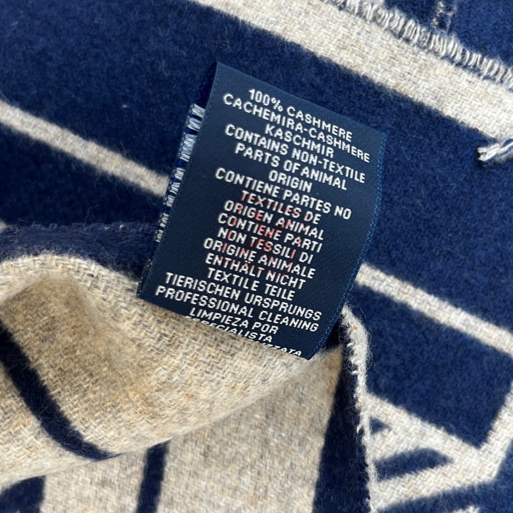 Men's Casaque Lettres Au Carre Scarf Blue