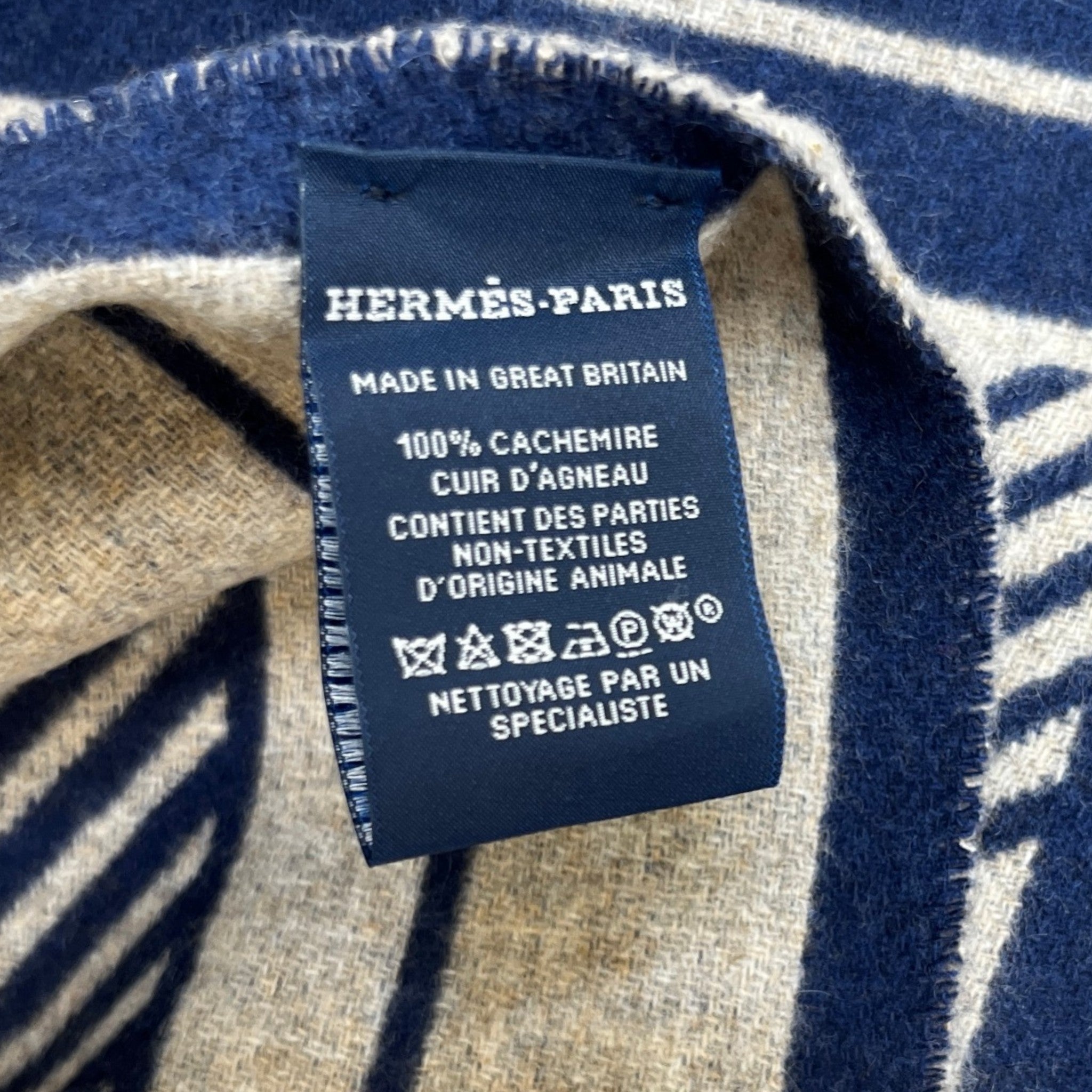 Men's Casaque Lettres Au Carre Scarf Blue