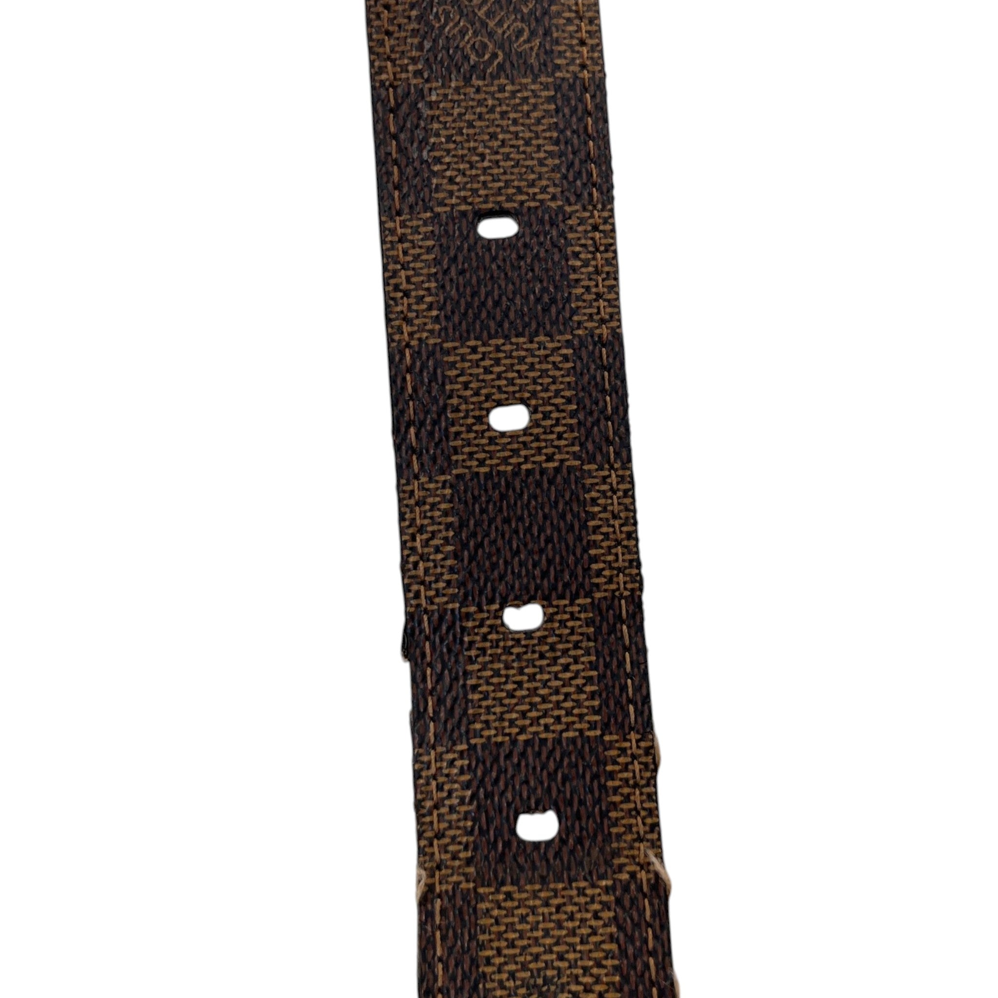 Men's Damier Ebene Belt Brown Size Waist 32"