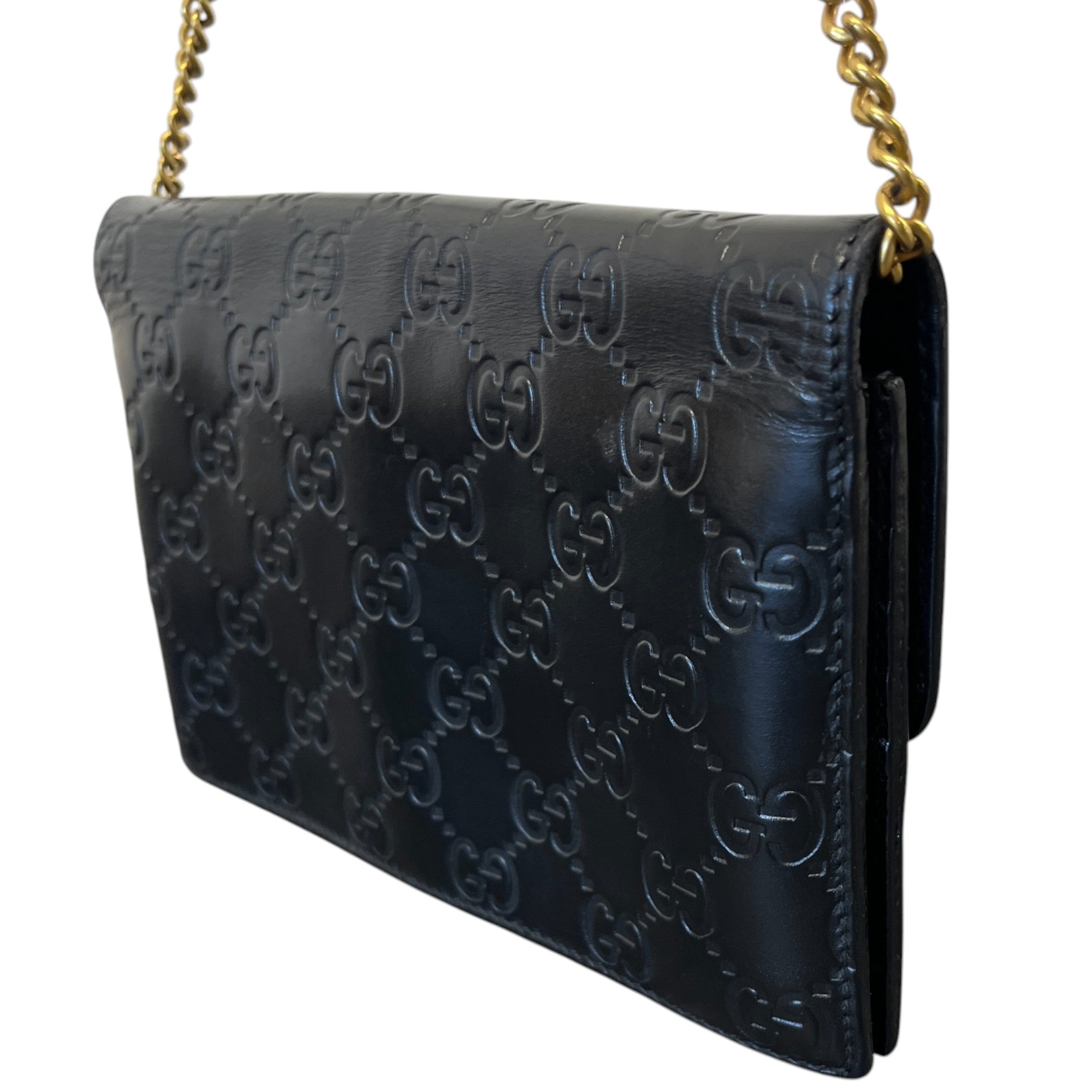 Women's Interlocking Gg Woc Embossed Handbag Black