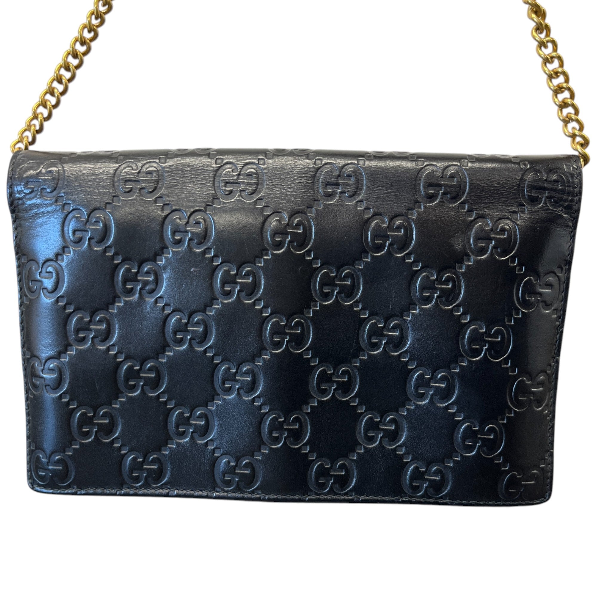 Women's Interlocking Gg Woc Embossed Handbag Black