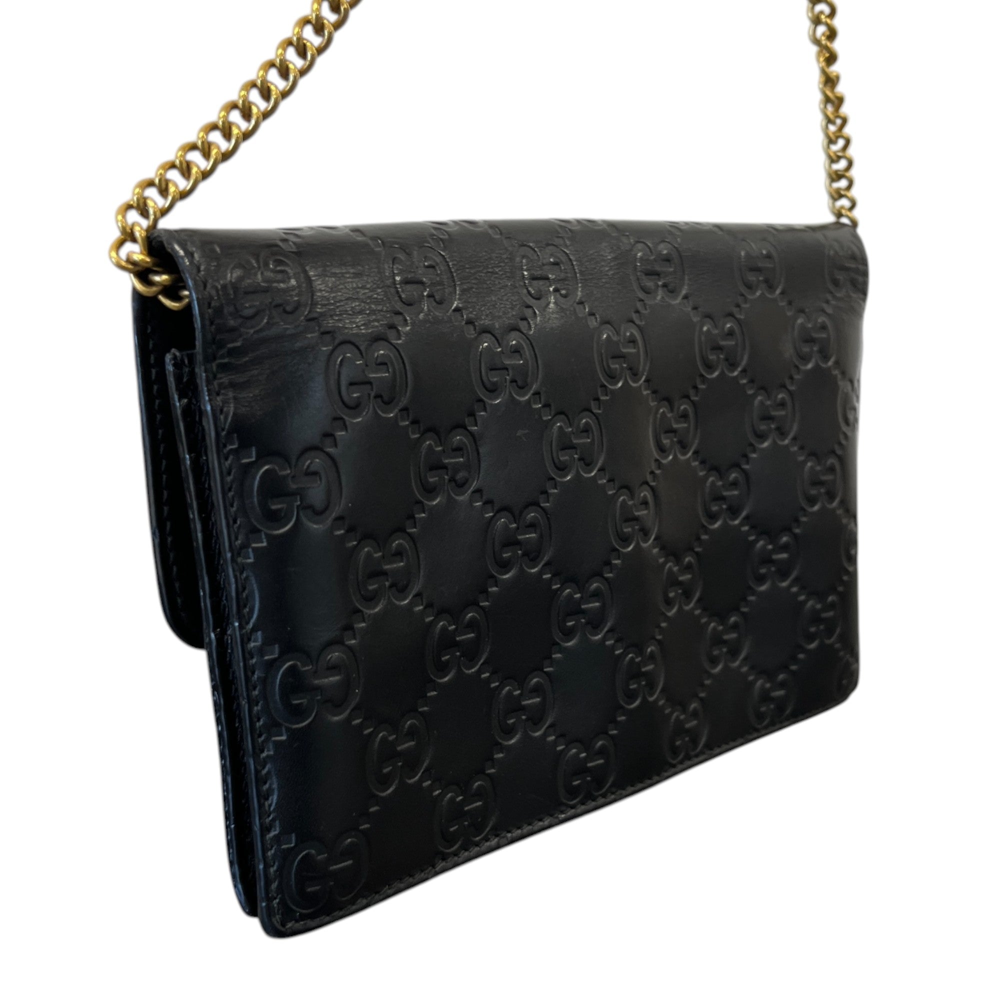 Women's Interlocking Gg Woc Embossed Handbag Black