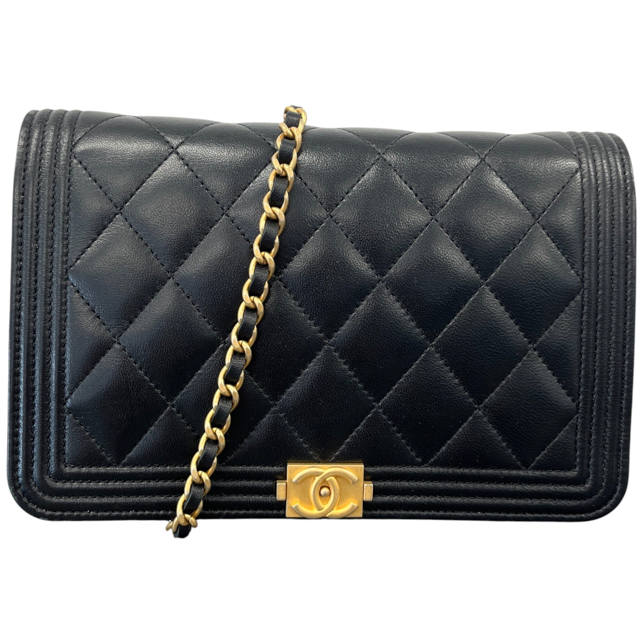 Women's Boy Wallet On Chain Bag Black