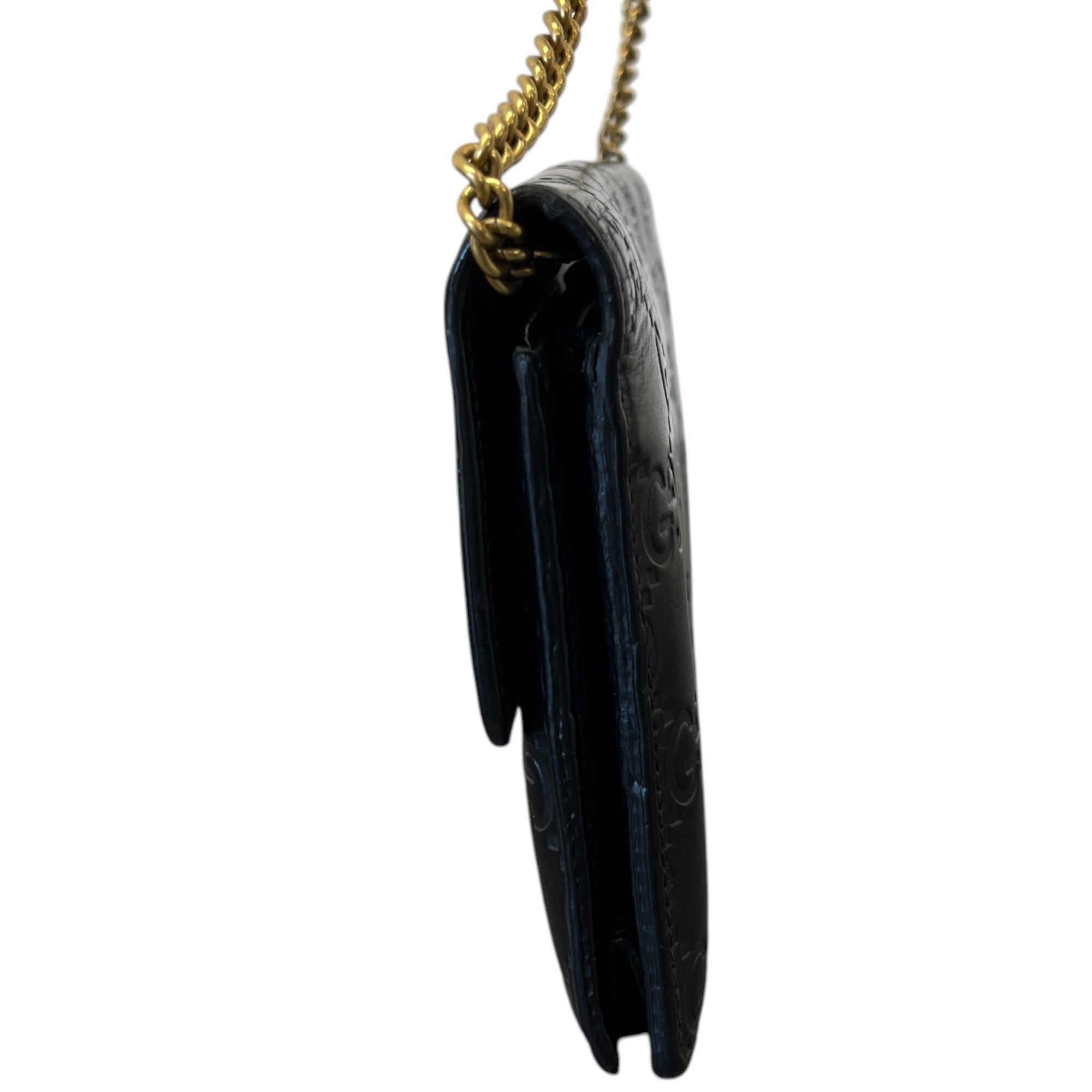 Women's Interlocking Gg Woc Embossed Handbag Black