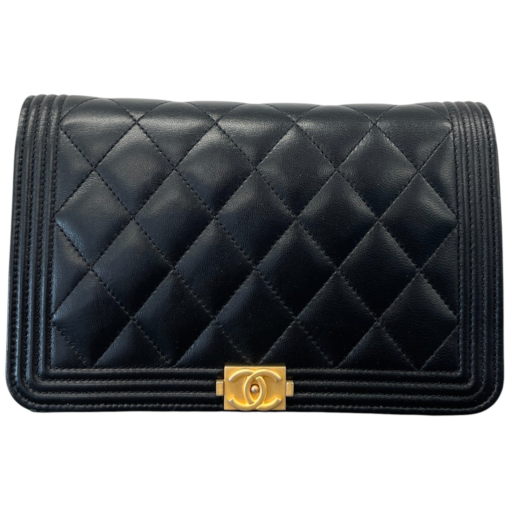 Women's Boy Wallet On Chain Bag Black