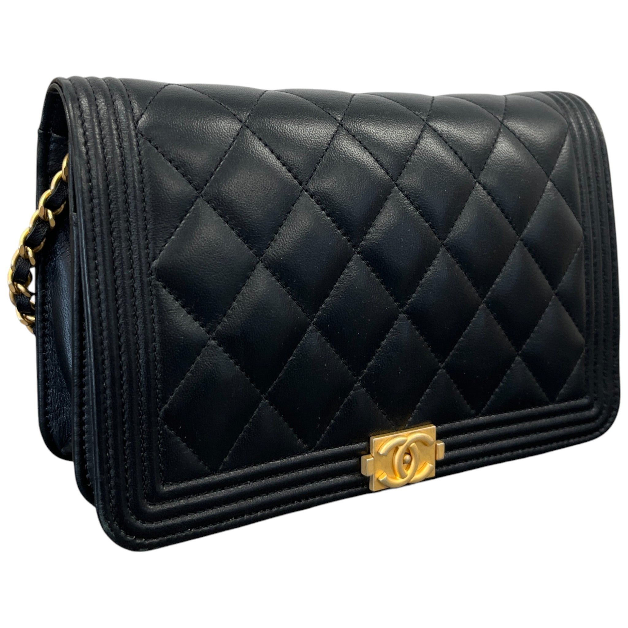 Women's Boy Wallet On Chain Bag Black