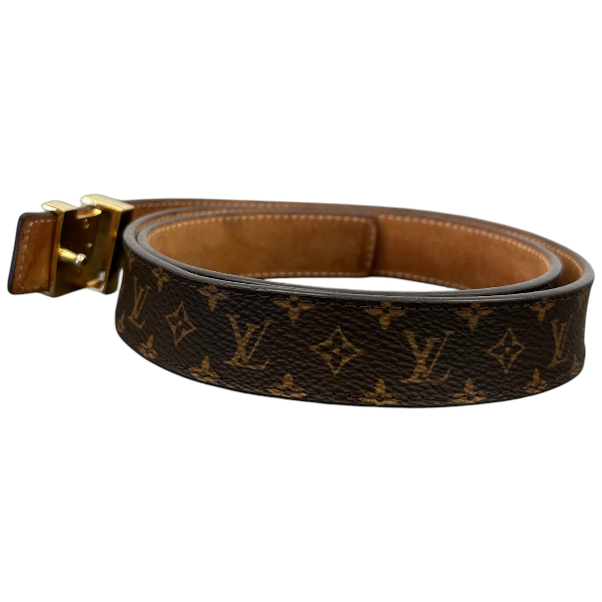 Women's Monogram Lv Belt Brown Size 80CM / UK 8