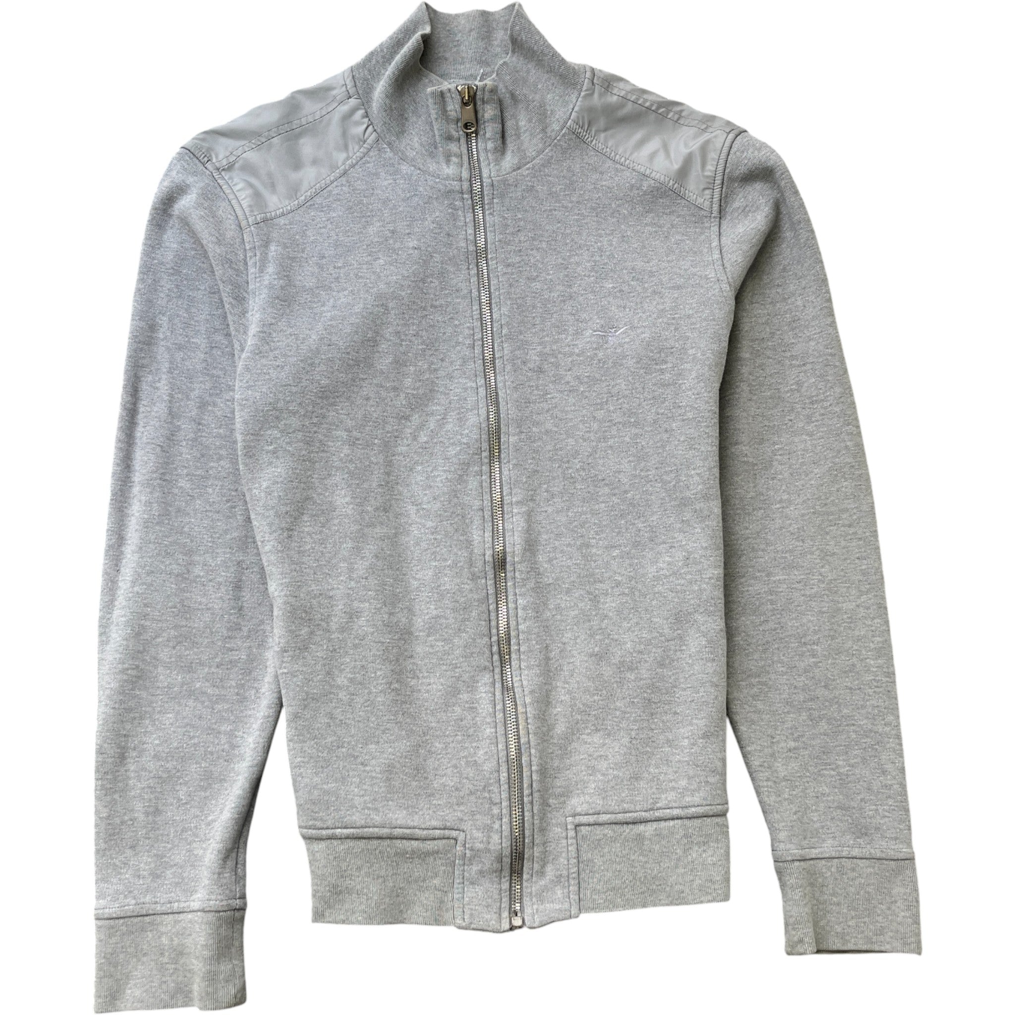 Men's Embroidered Logo Track Jacket Grey Size IT 48 / UK M