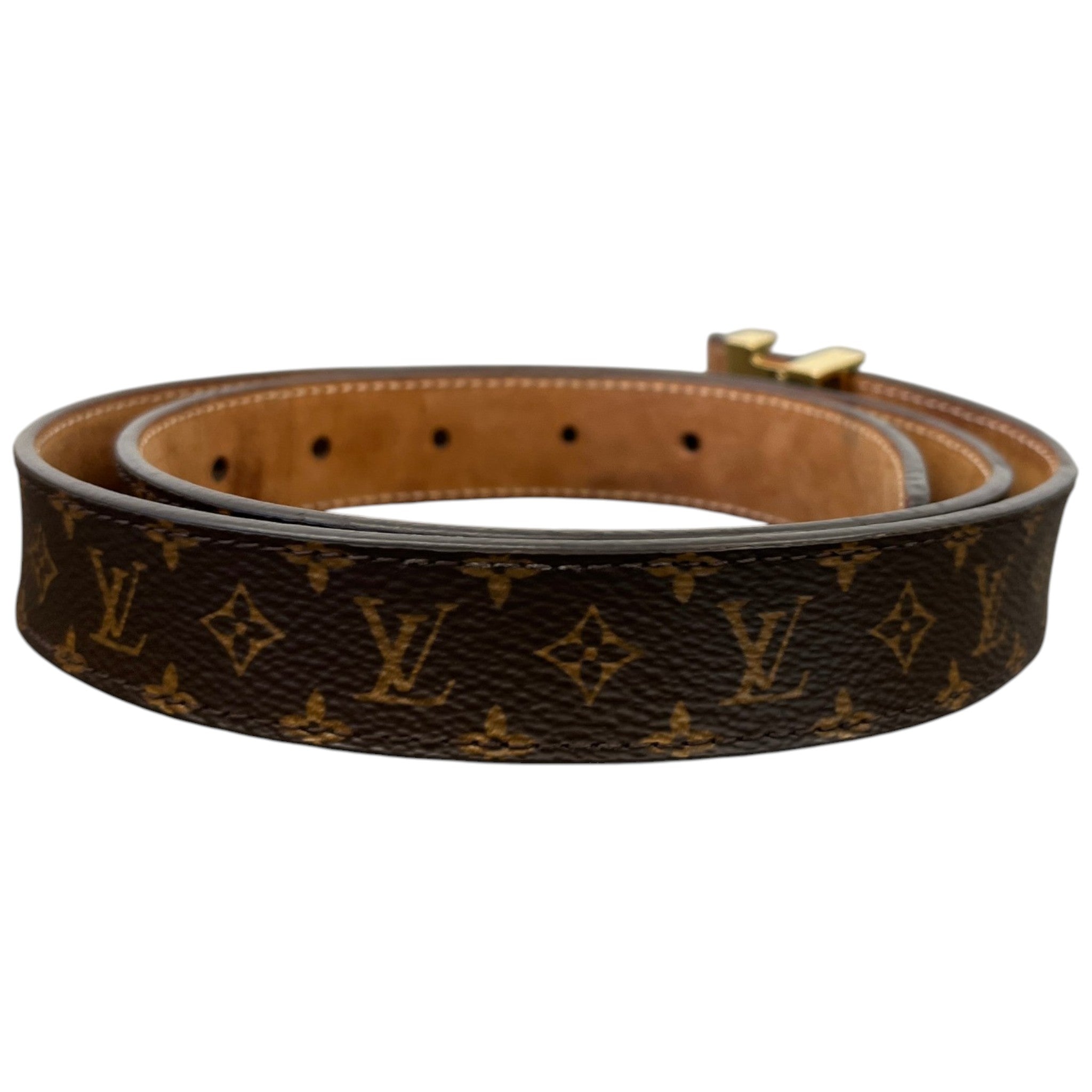 Women's Monogram Lv Belt Brown Size 80CM / UK 8