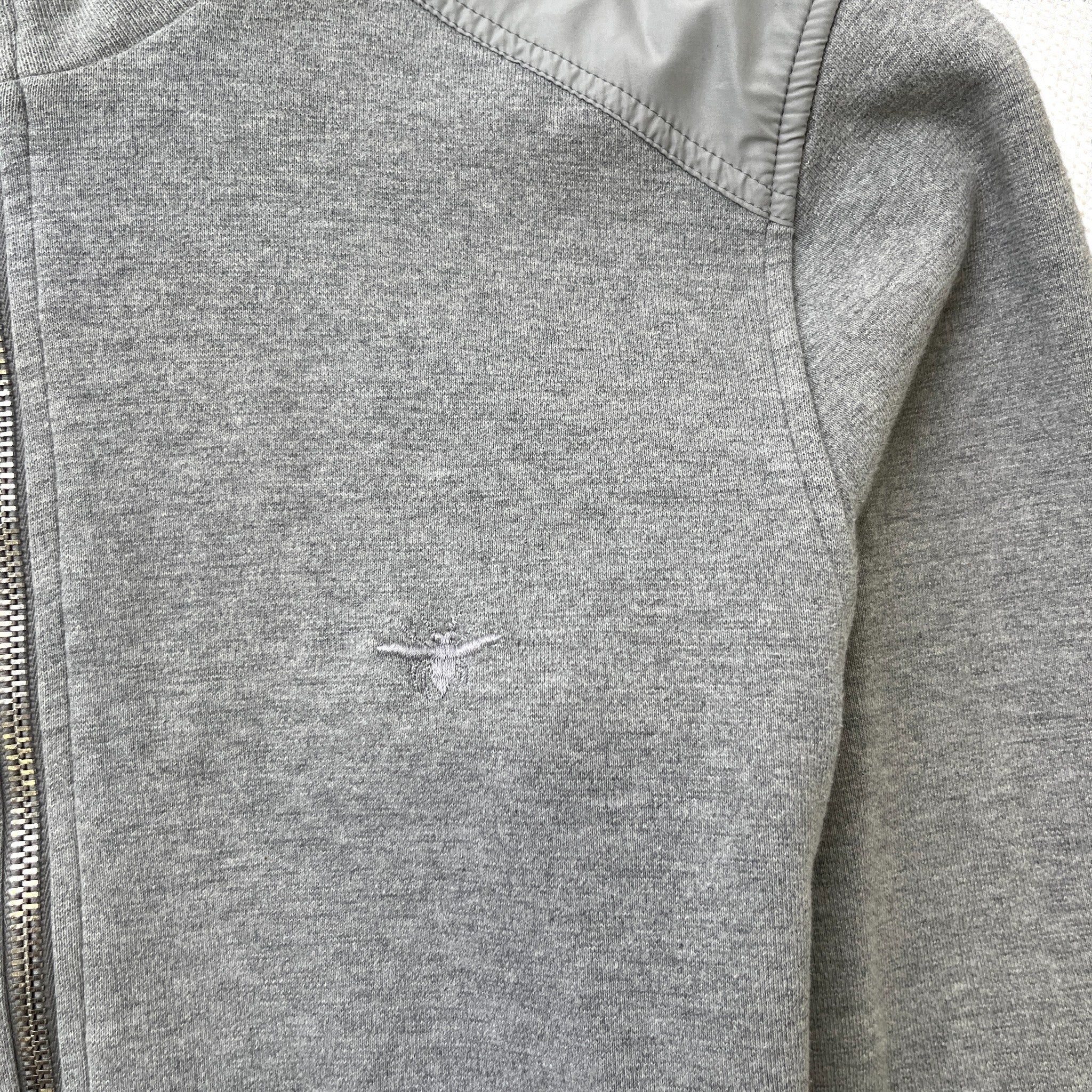 Men's Embroidered Logo Track Jacket Grey Size IT 48 / UK M