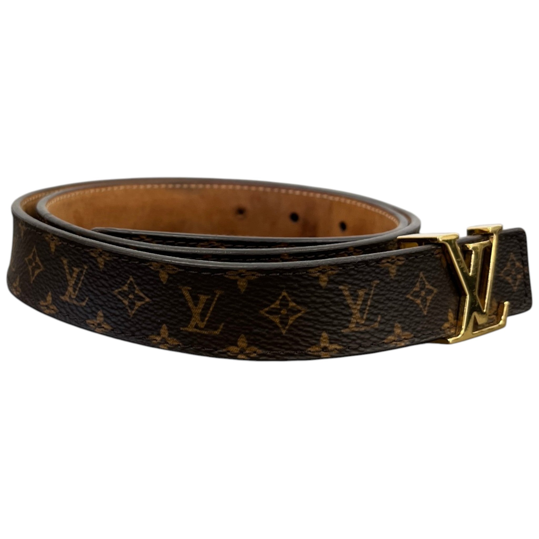 Women's Monogram Lv Belt Brown Size 80CM / UK 8
