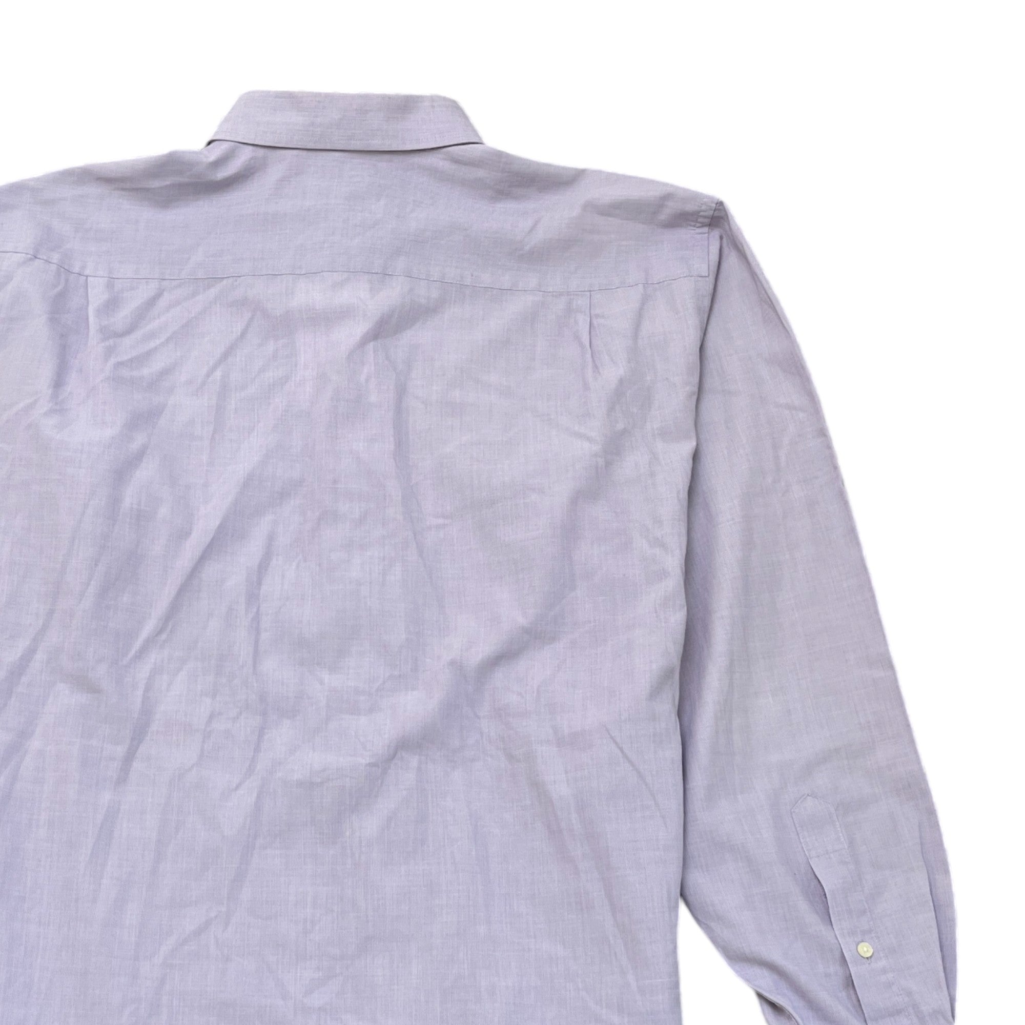 Men's Embroidered B Logo Long Sleeve Shirt Purple Size L