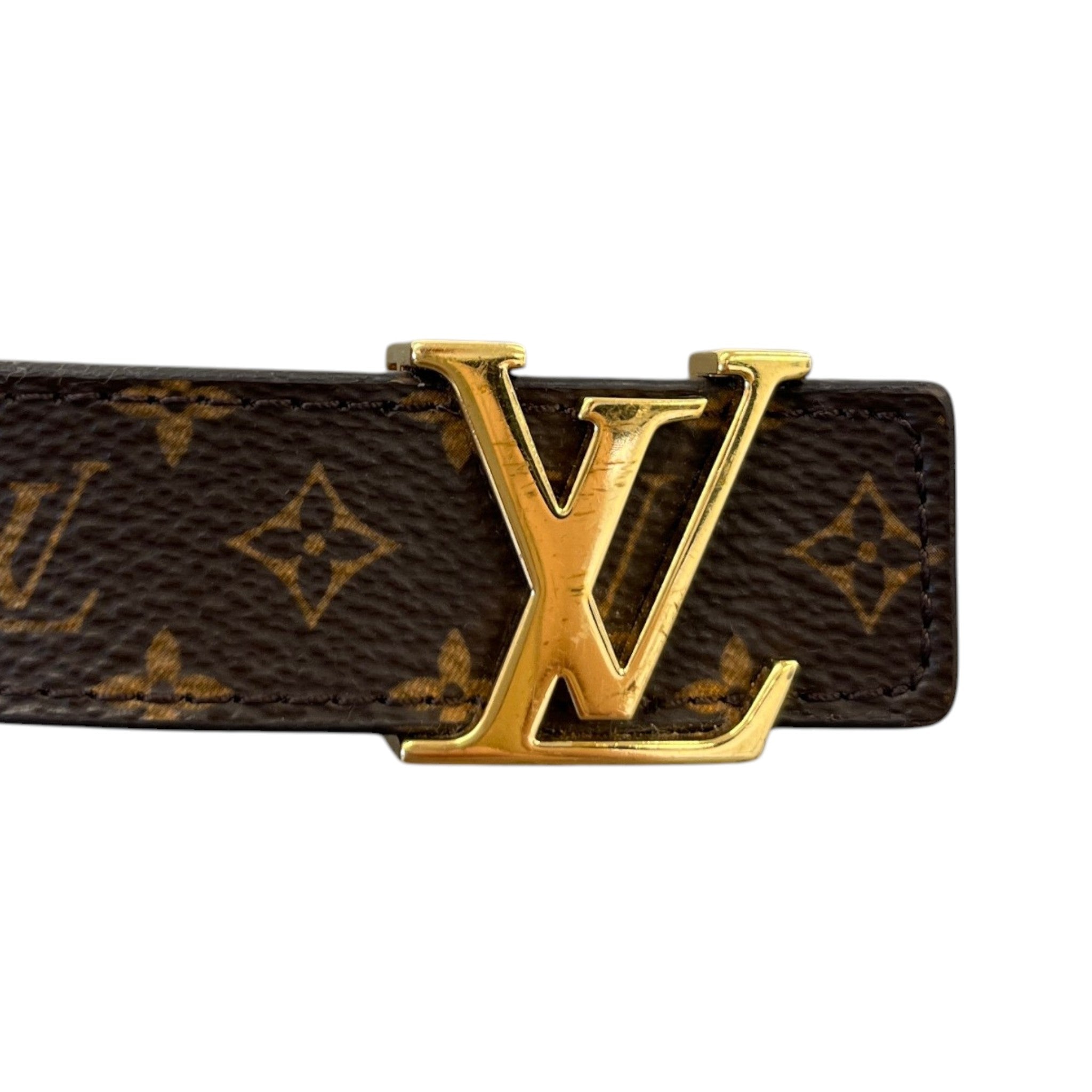 Women's Monogram Lv Belt Brown Size 80CM / UK 8