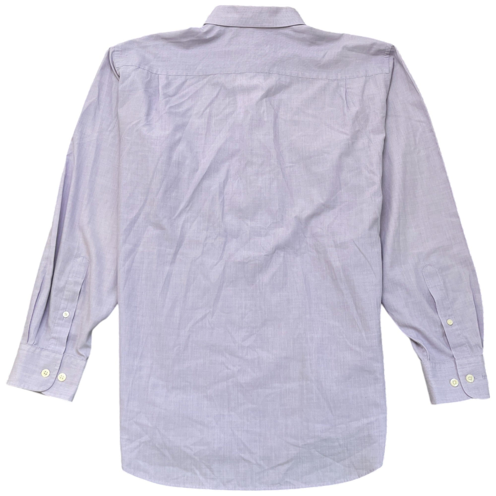 Men's Embroidered B Logo Long Sleeve Shirt Purple Size L