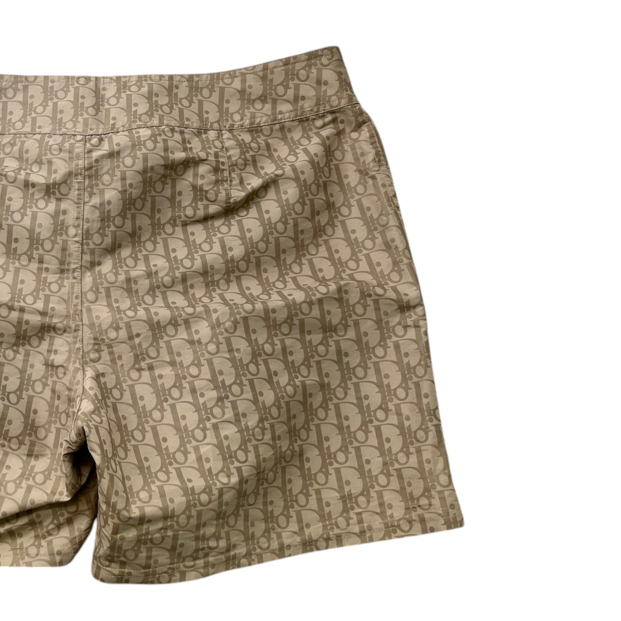 Men's Oblique Swim Shorts Beige Size M