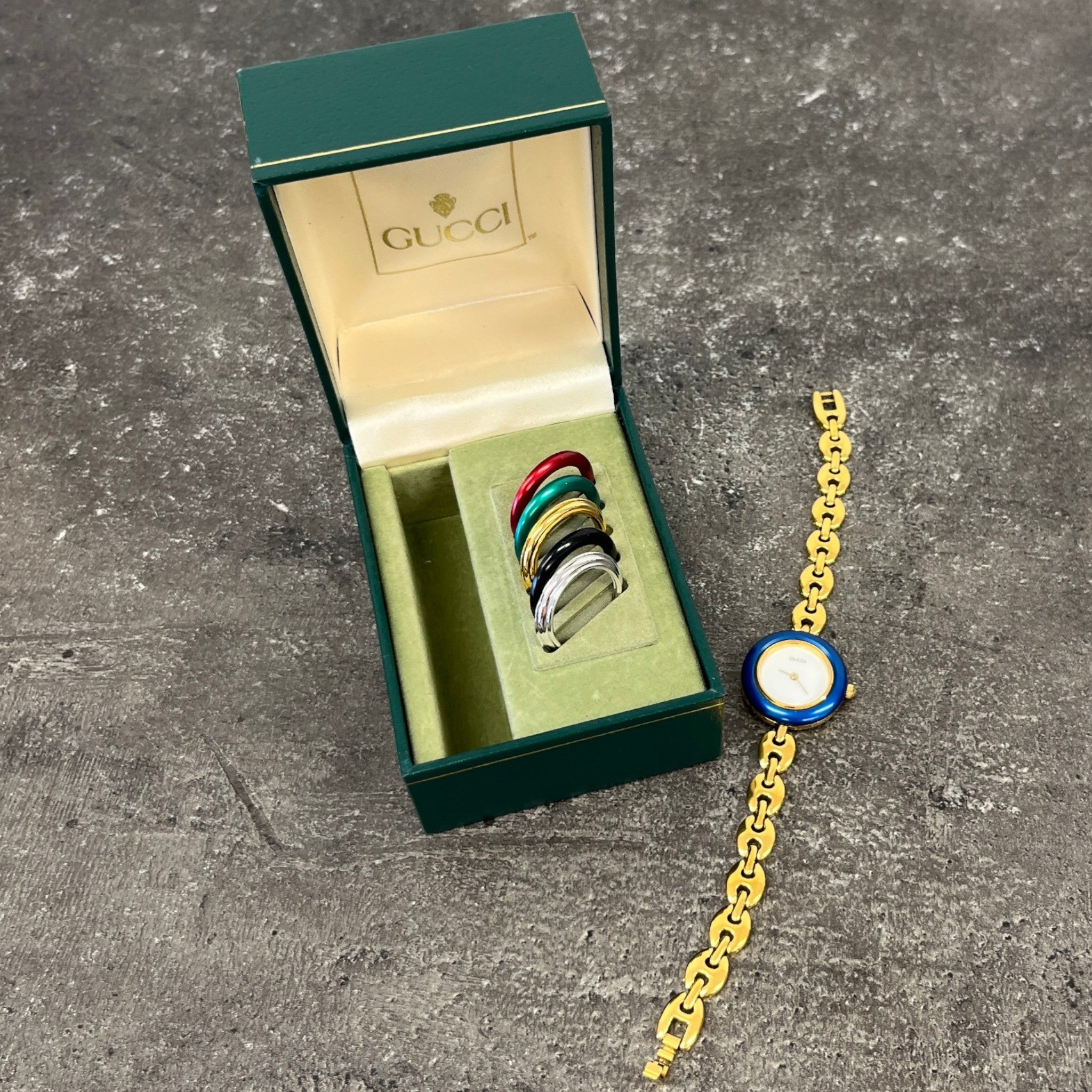 Women's Interchangeable Bezel Watch Gold