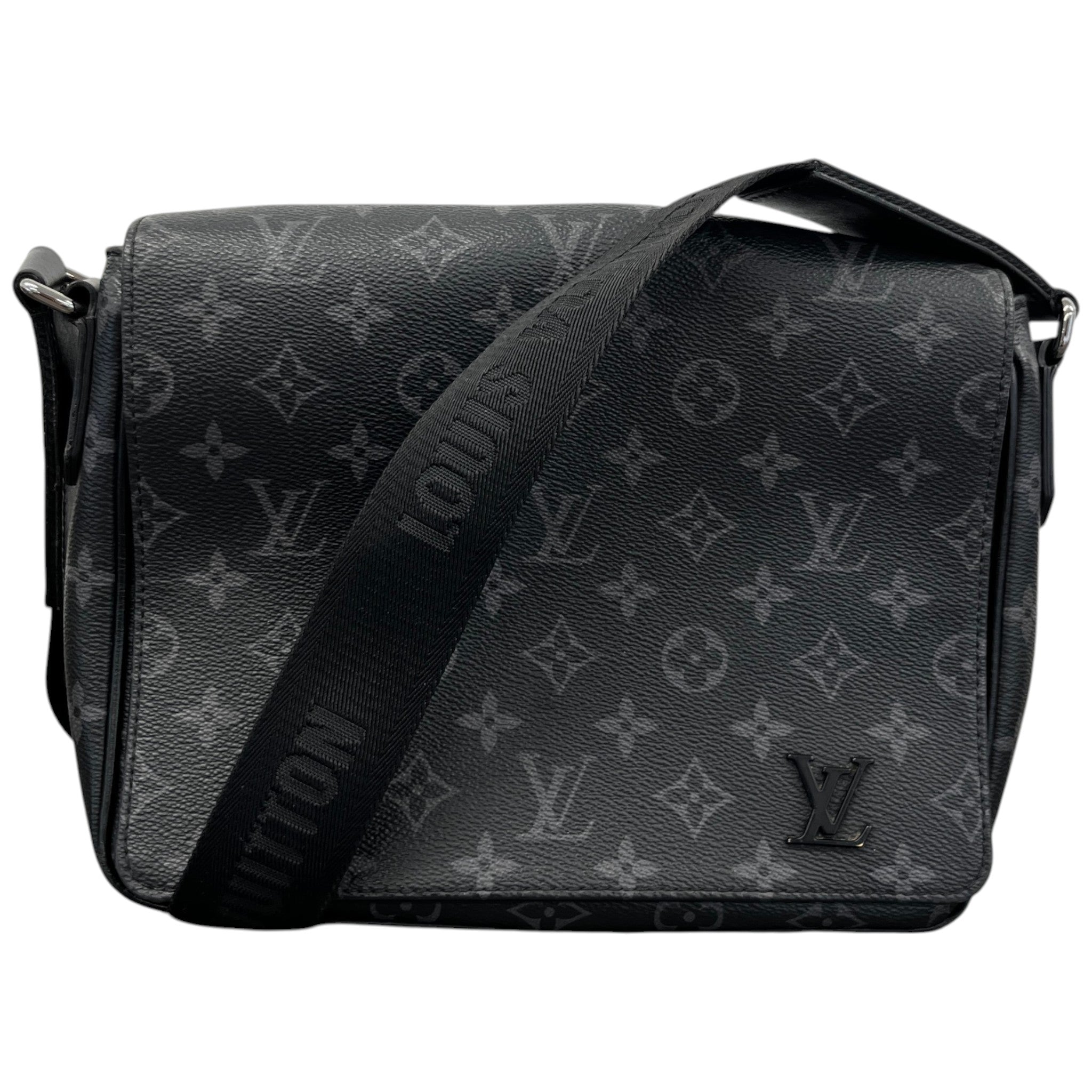 Men's District Pm Monogram Eclipse Messenger Bag Black