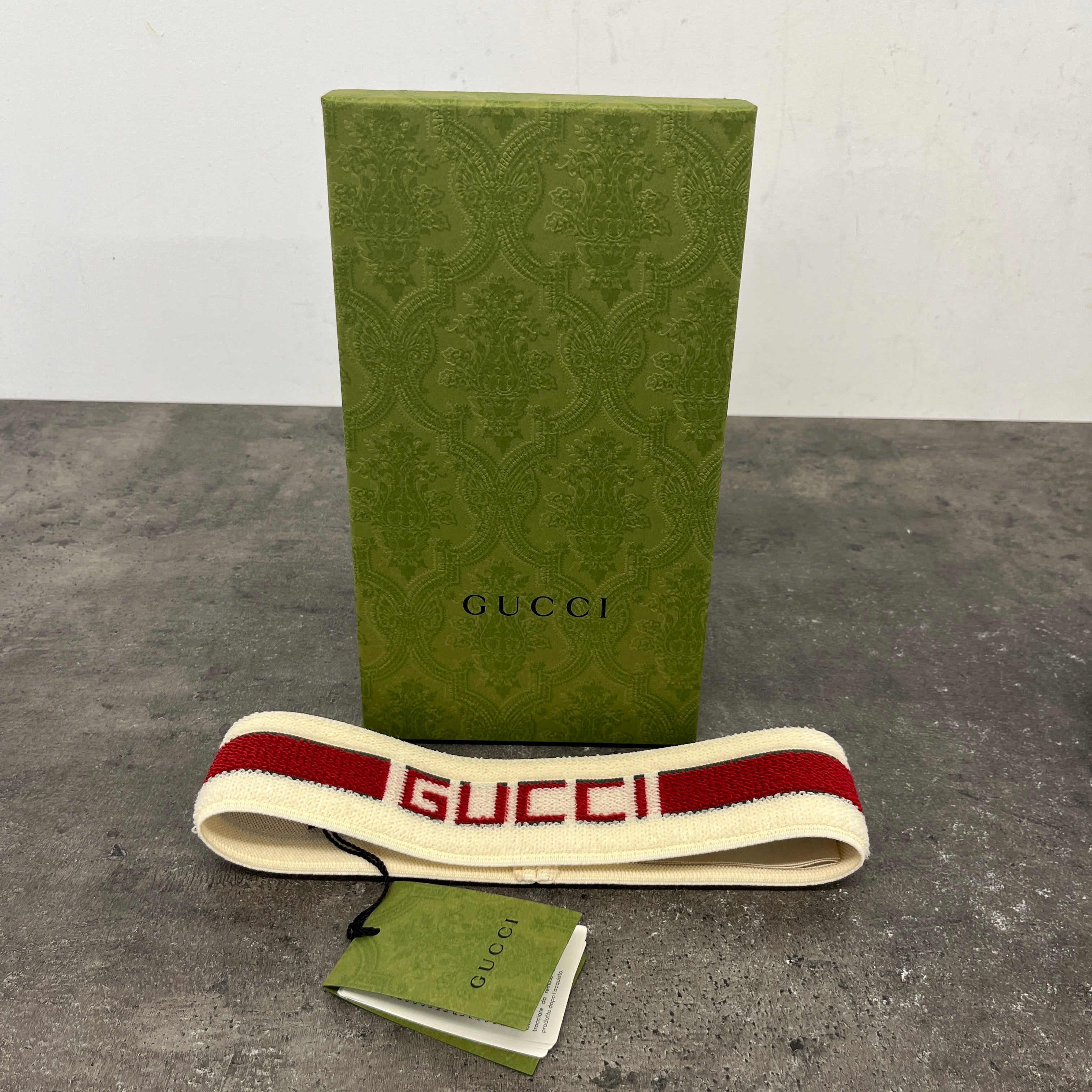 Women's Logo Print Head Band Cream Size M