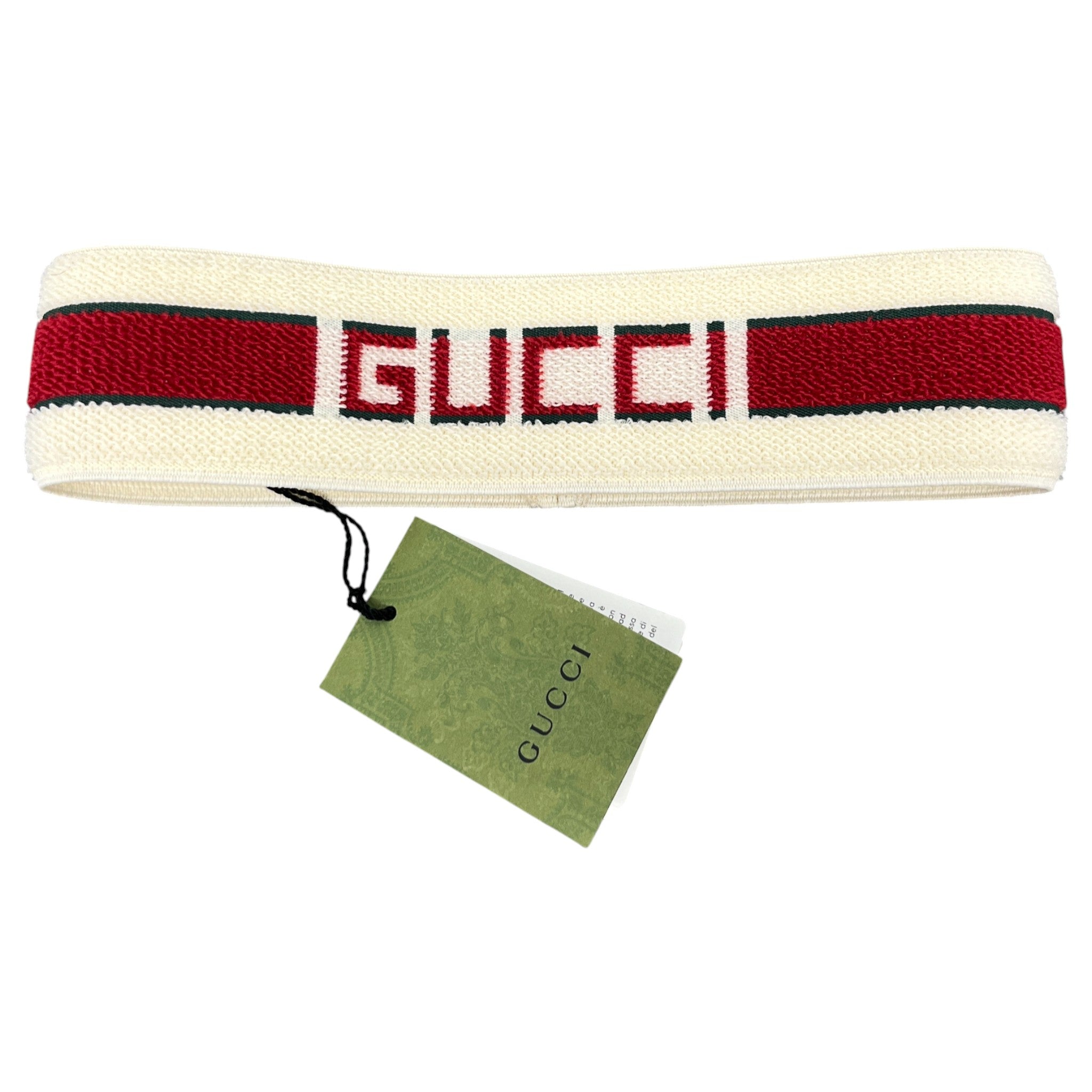 Women's Logo Print Head Band Cream Size M